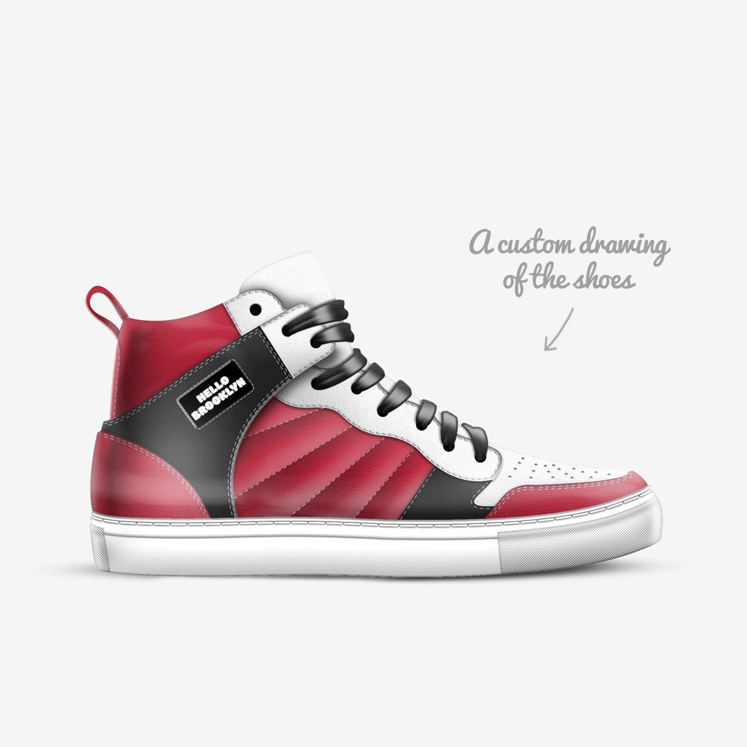 BKSFTW 13 custom made in Italy shoes by Brooklyn Slice Ftw | Sketch view