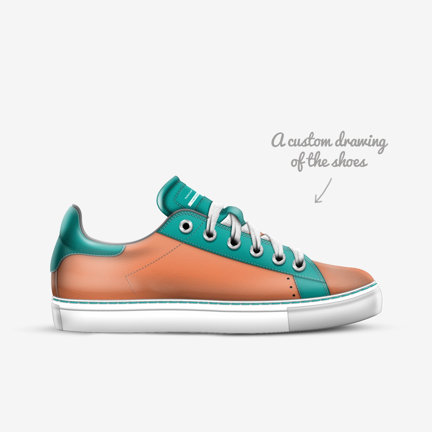 Perfect pair custom made in Italy shoes by Ethnic Mood | Sketch view