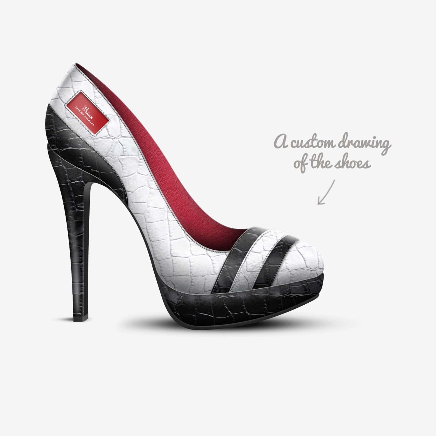 Minx custom made in Italy shoes by Gladiator'S Gauntlet | Sketch view