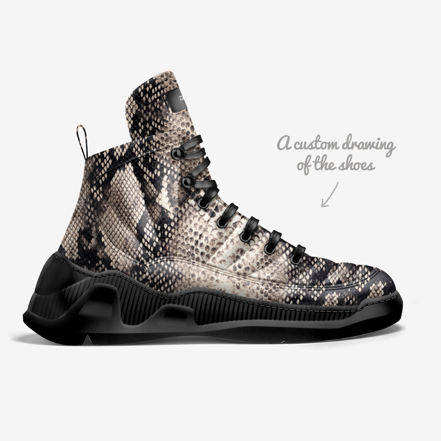 Ziavanchi custom made in Italy shoes by Shaundrea And Bobby Howell | Sketch view