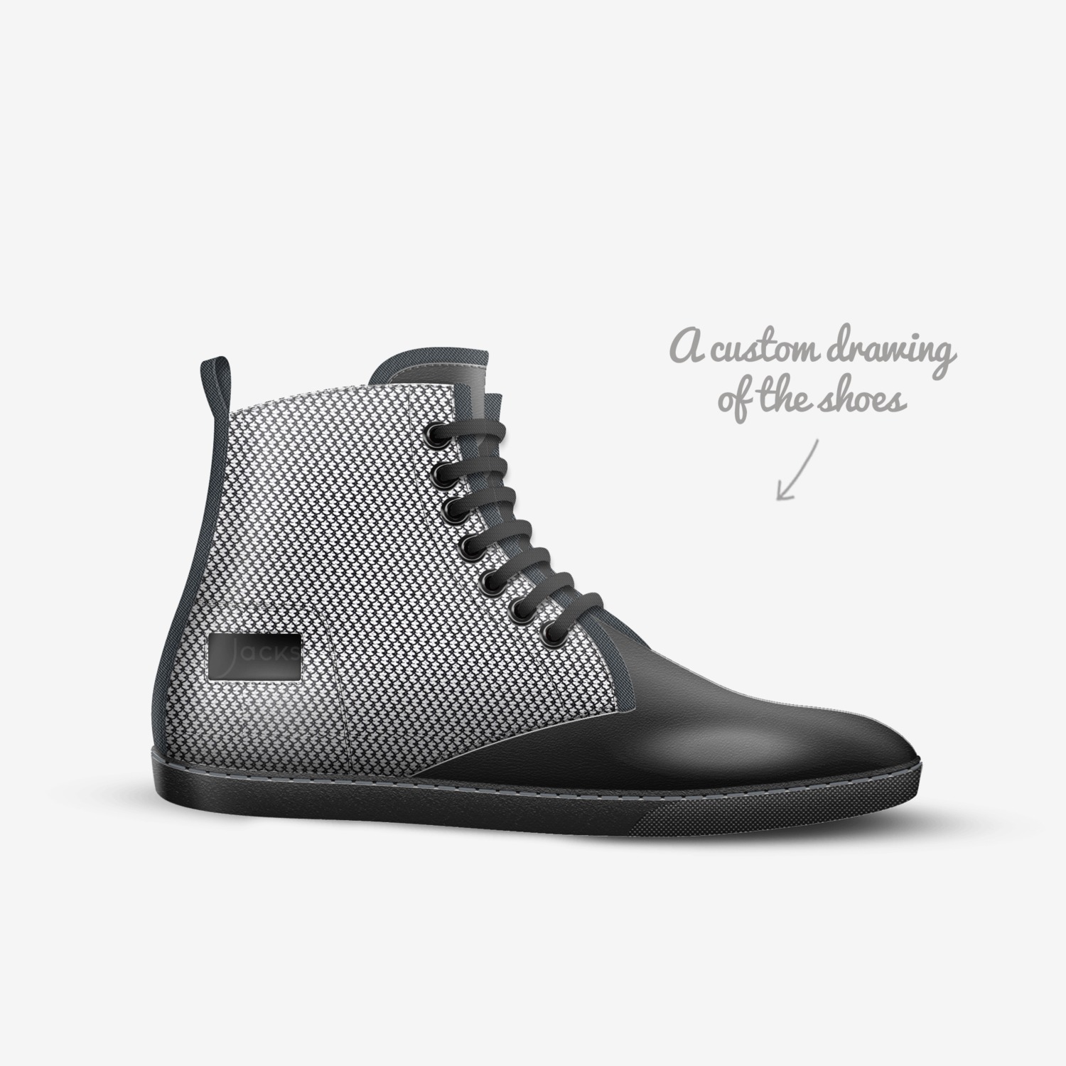 The Midnight  custom made in Italy shoes by Marvin Ricks Latoya Jackson | Sketch view