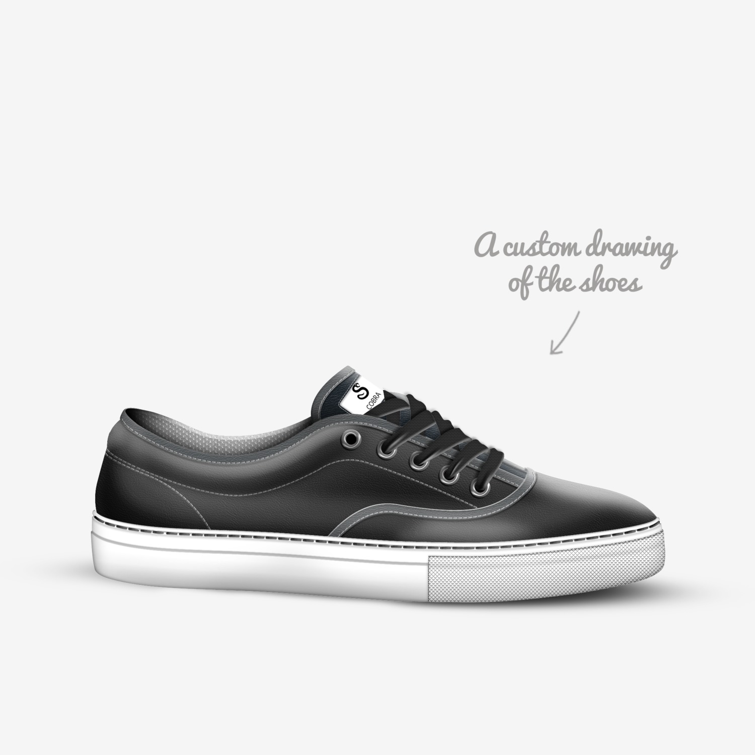 Cobra shoes custom made in Italy shoes by Dylan Kennedy | Sketch view