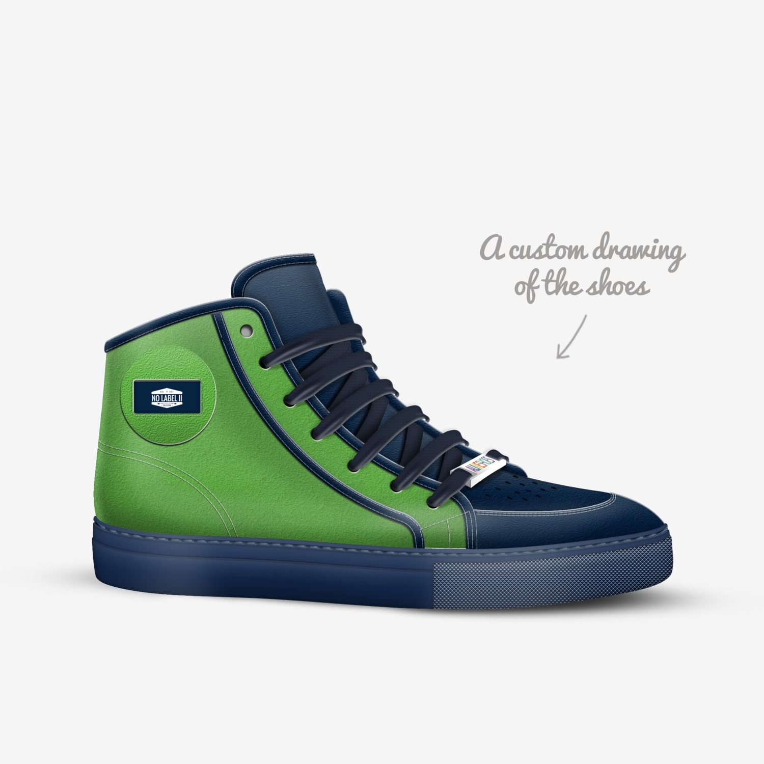 No Label II custom made in Italy shoes by Victor Duncan | Sketch view
