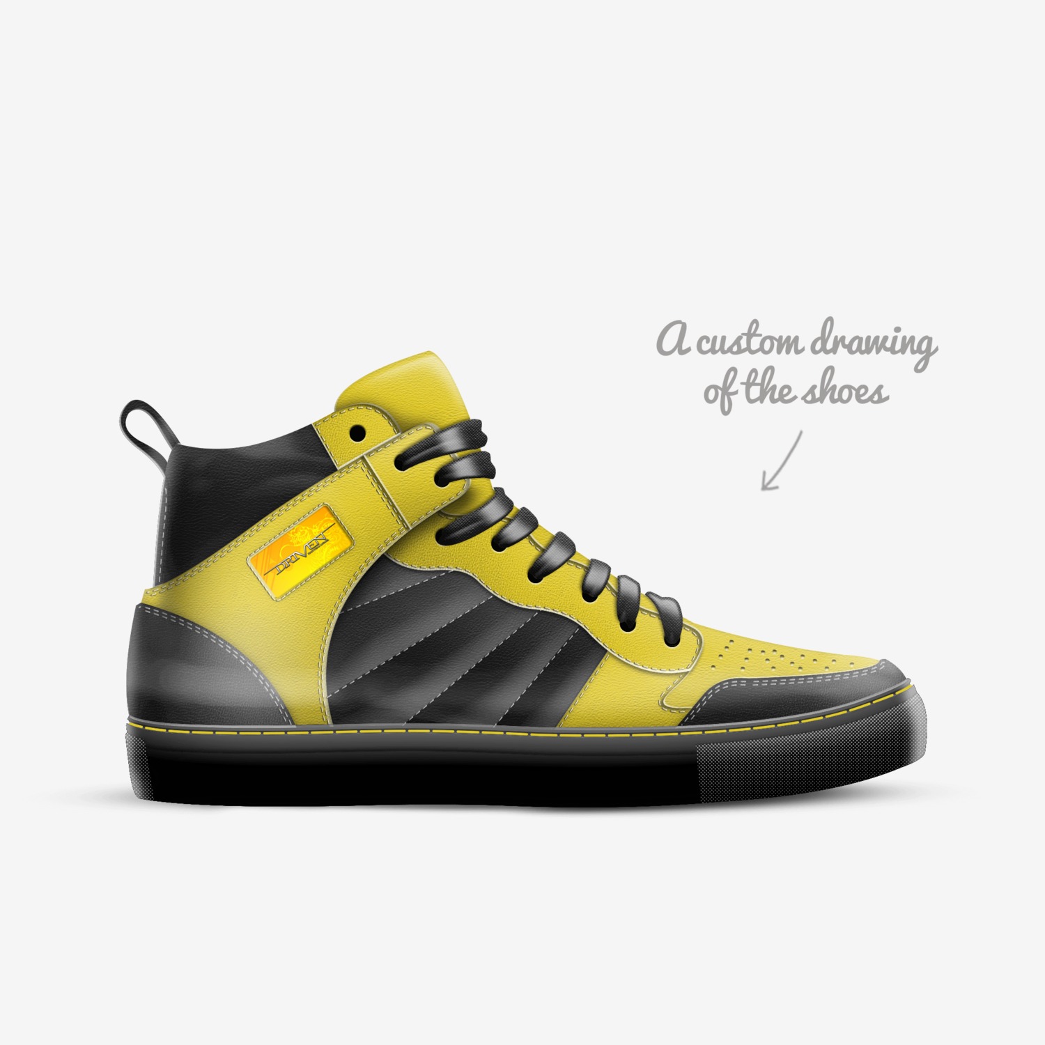 Driven Glow custom made in Italy shoes by Jason Oberly | Sketch view