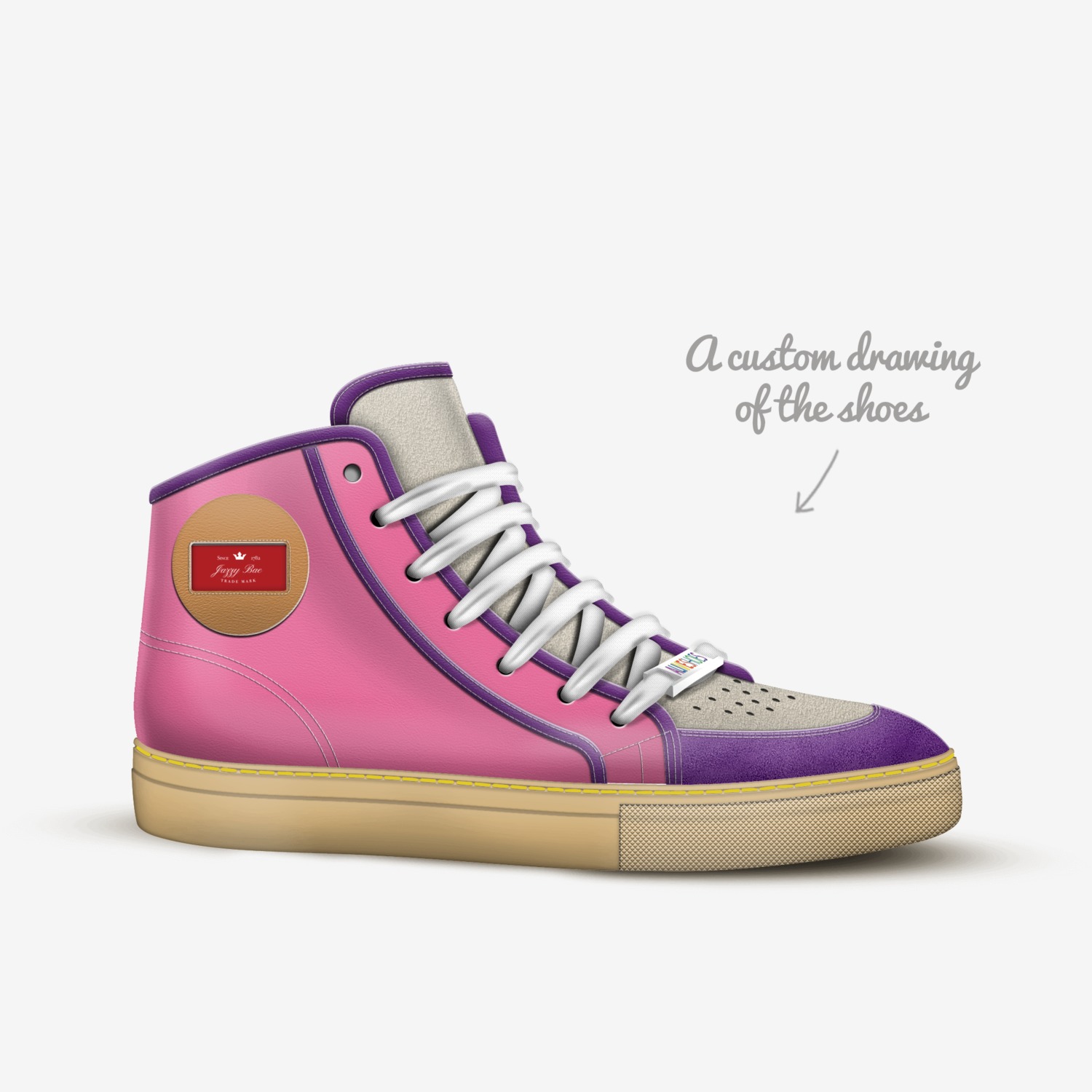 Jazzy Bae custom made in Italy shoes by Sharma Pinas | Sketch view