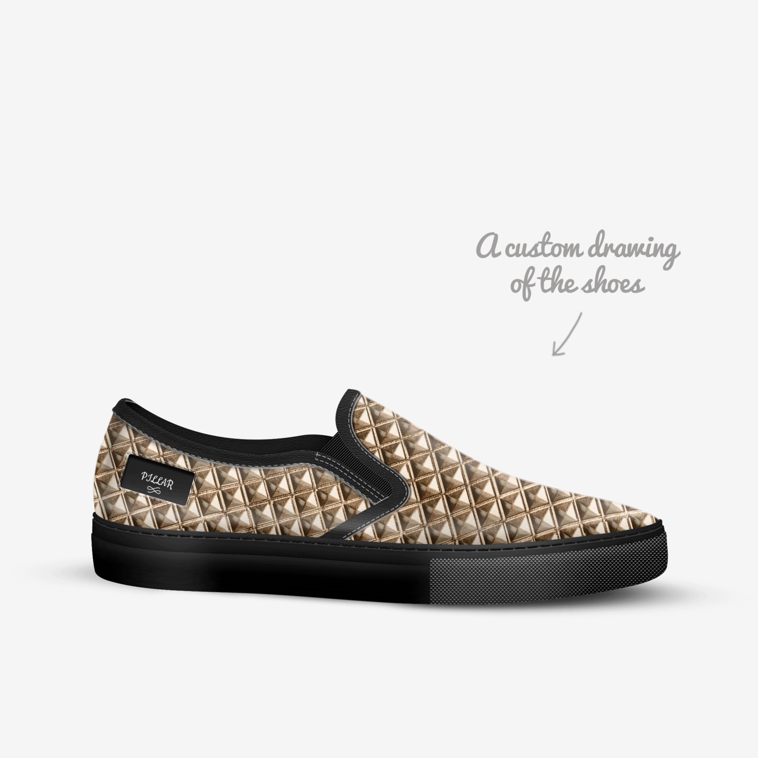PILLAR custom made in Italy shoes by Joseph Pillar | Sketch view