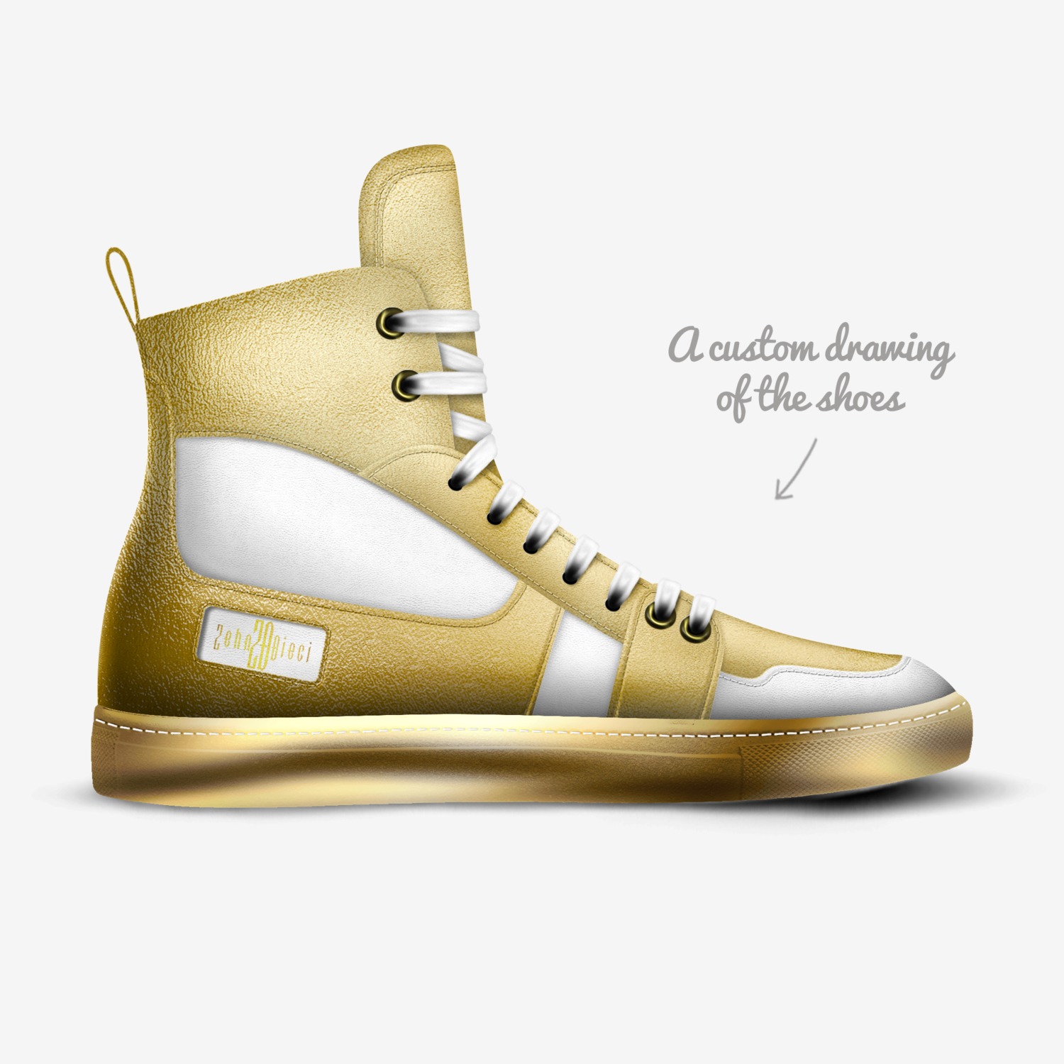Chrysos custom made in Italy shoes by Zehn Dieci | Sketch view