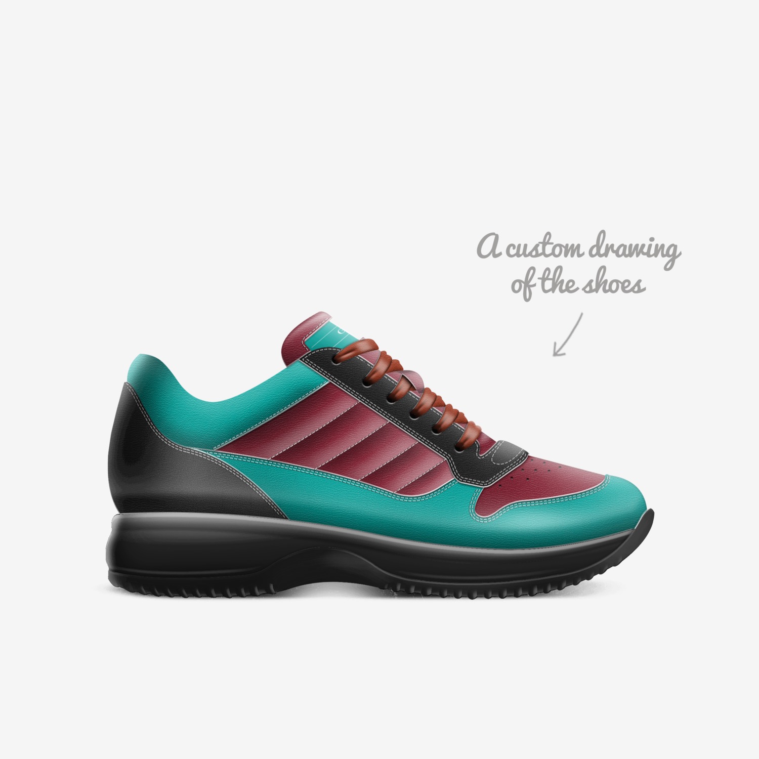 GetAGrip custom made in Italy shoes by Roscoe Harris | Sketch view