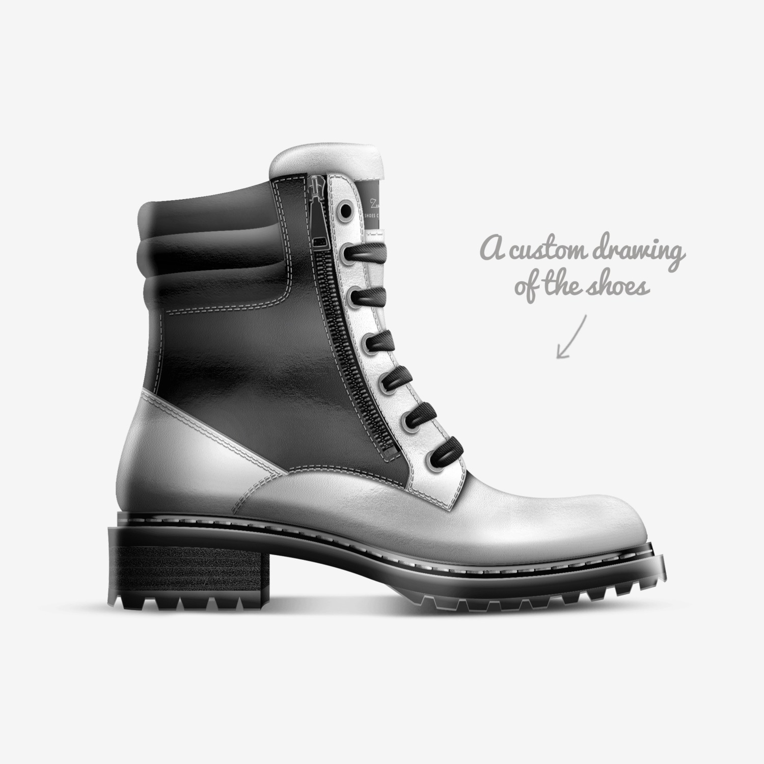 Zenfeni custom made in Italy shoes by Jahi Ali-bey | Sketch view