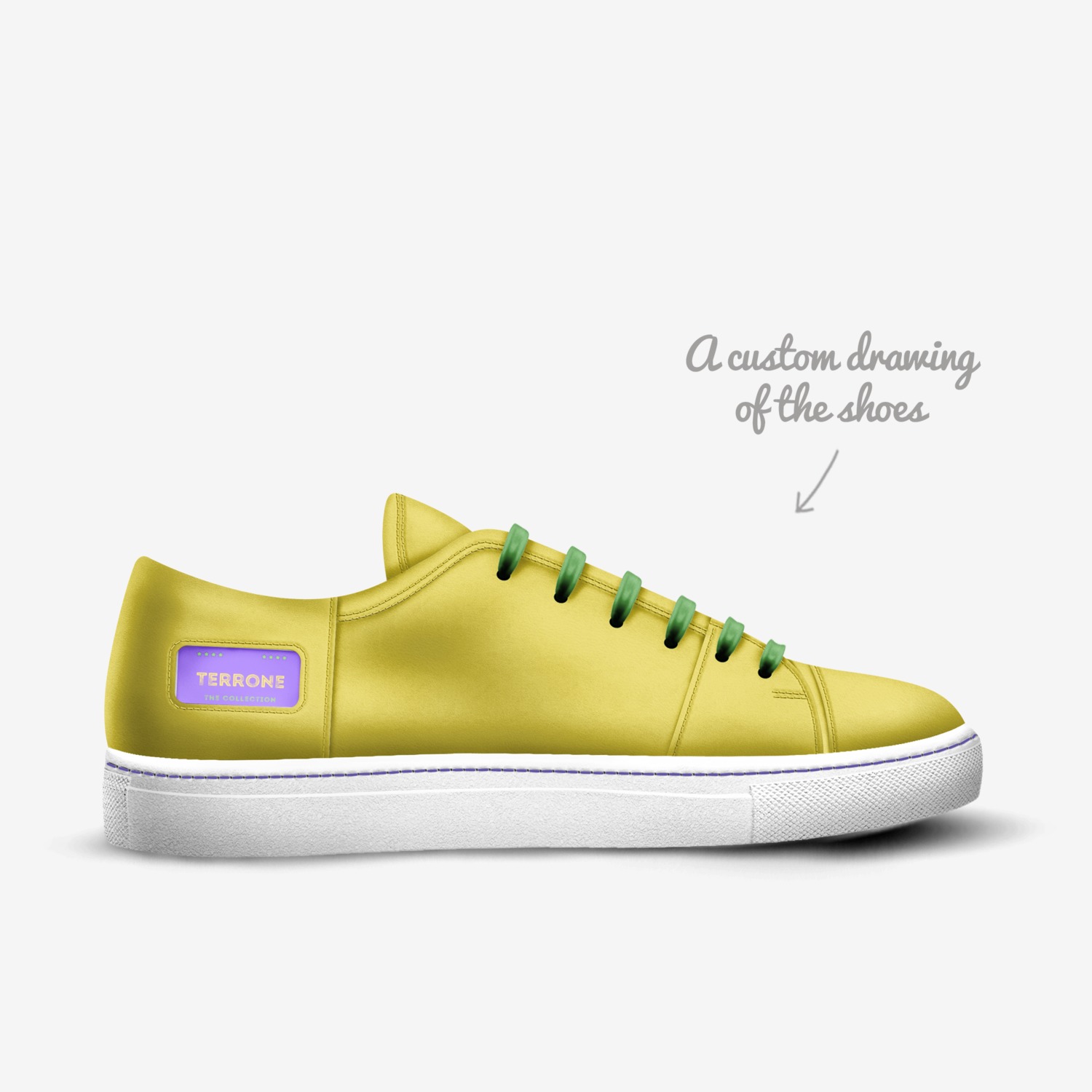 "FAT TUESDAYS" custom made in Italy shoes by Terry Dunn | Sketch view