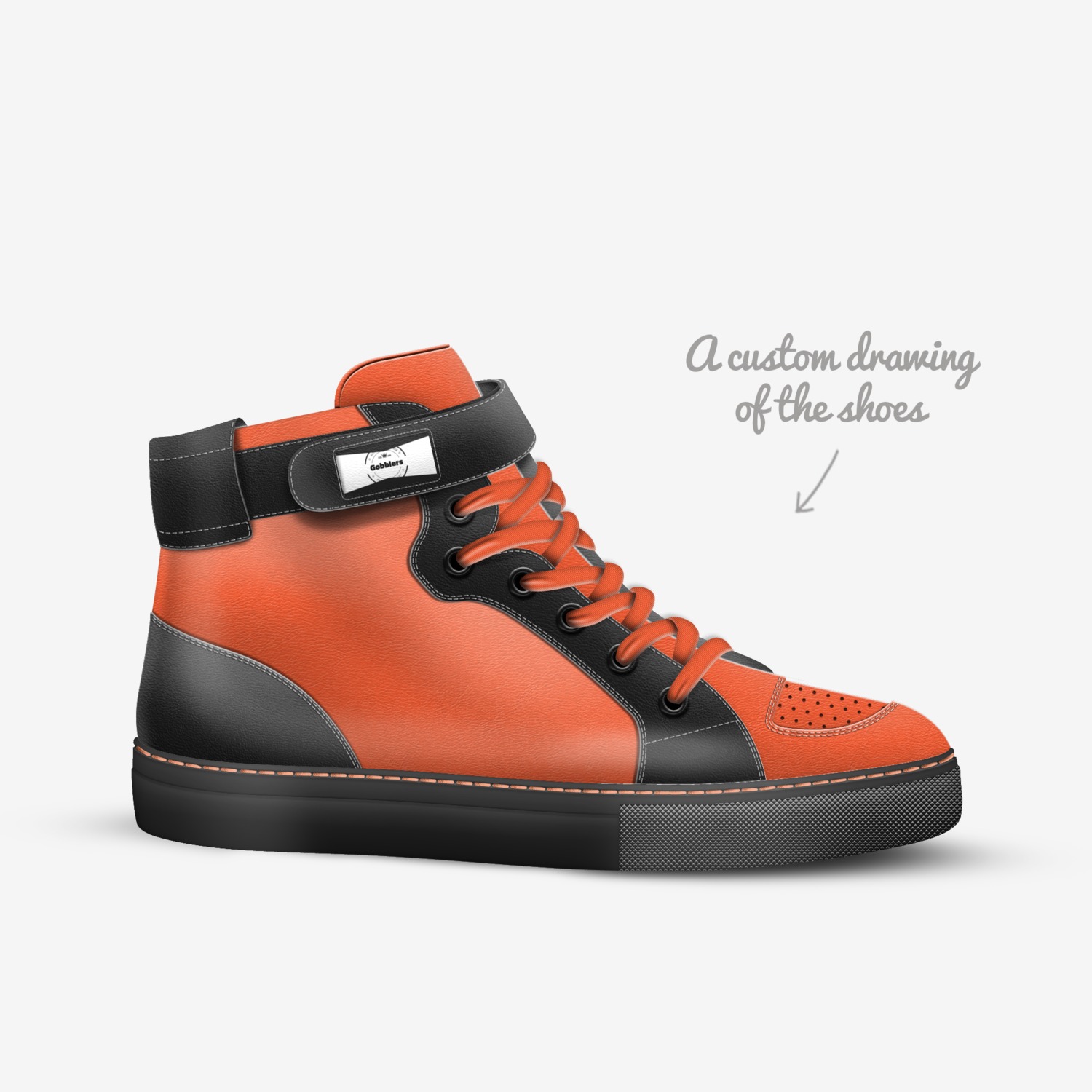 Gobblers custom made in Italy shoes by Antwan Antwan | Sketch view