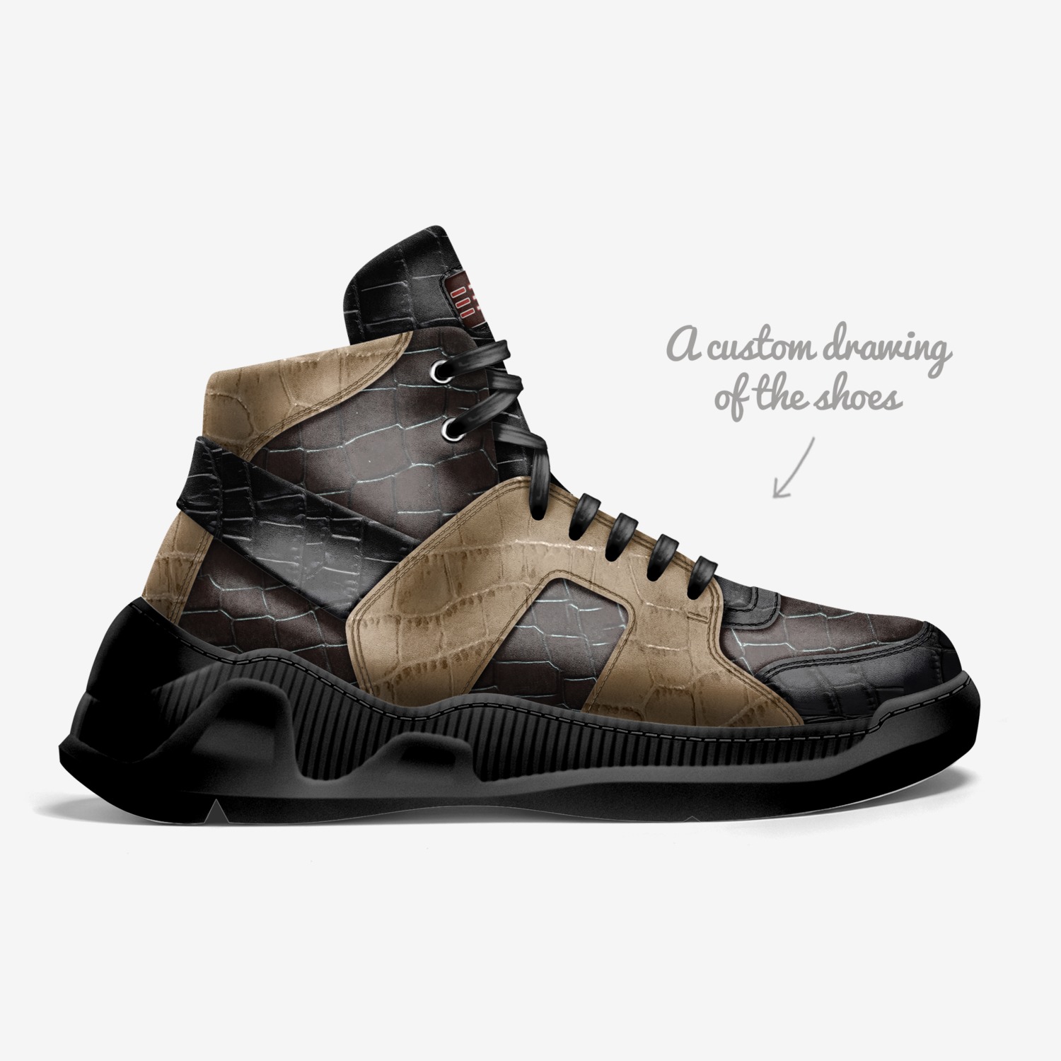 ENO custom made in Italy shoes by Redstar Mafia | Sketch view