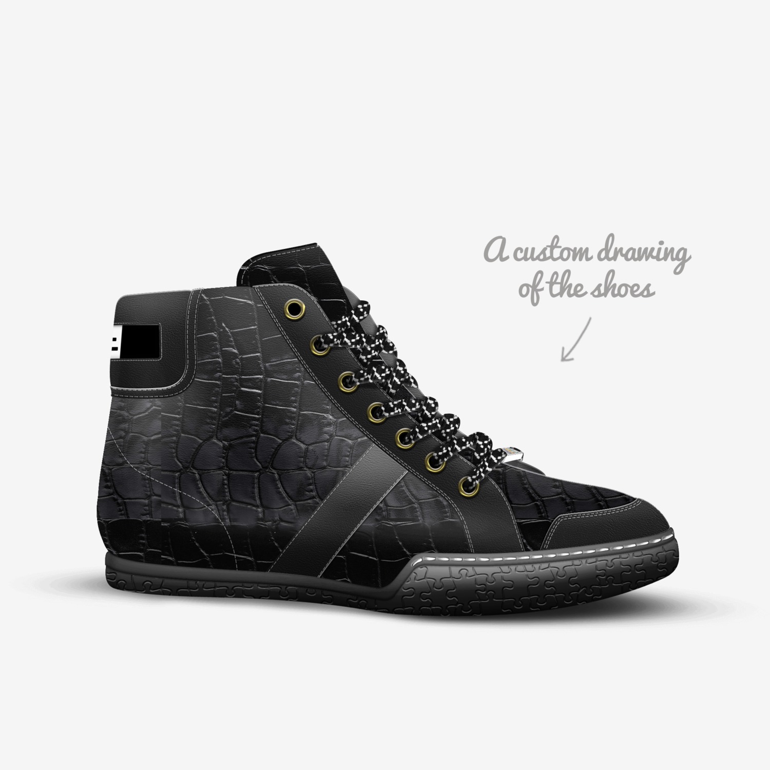 XIII custom made in Italy shoes by James Tosti | Sketch view