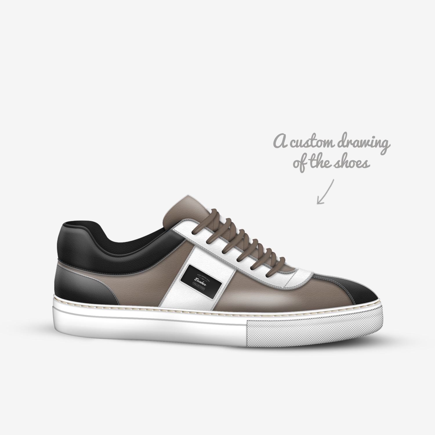 Escobar  custom made in Italy shoes by Hugo Bossdon | Sketch view