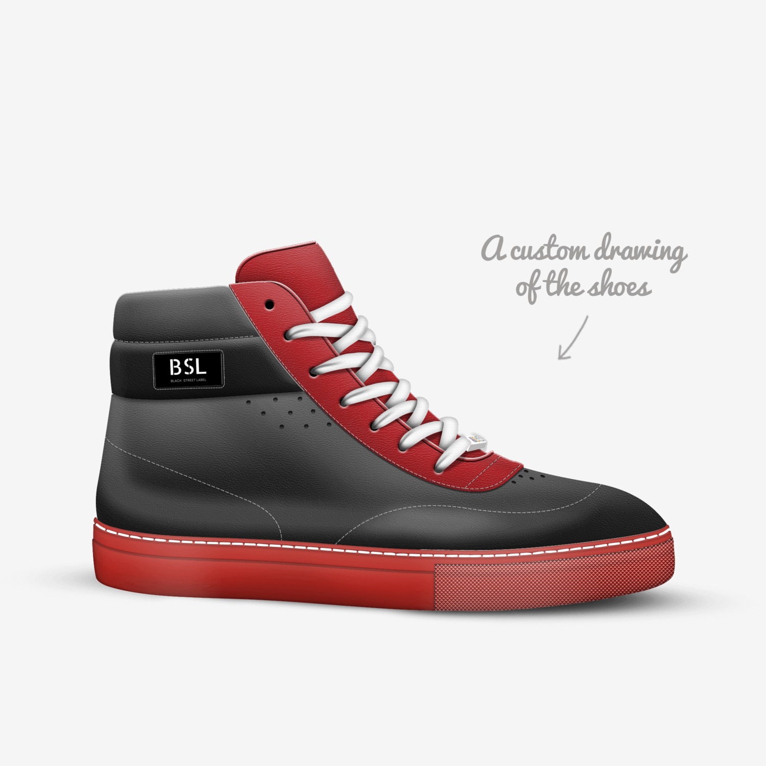 Avenue I custom made in Italy shoes by Black Street Label | Sketch view