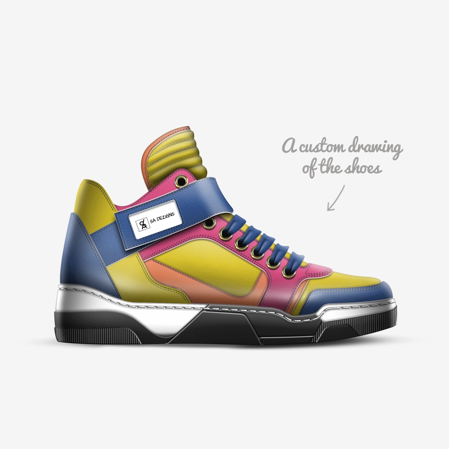 Sophia custom made in Italy shoes by Sophia Asmah | Sketch view
