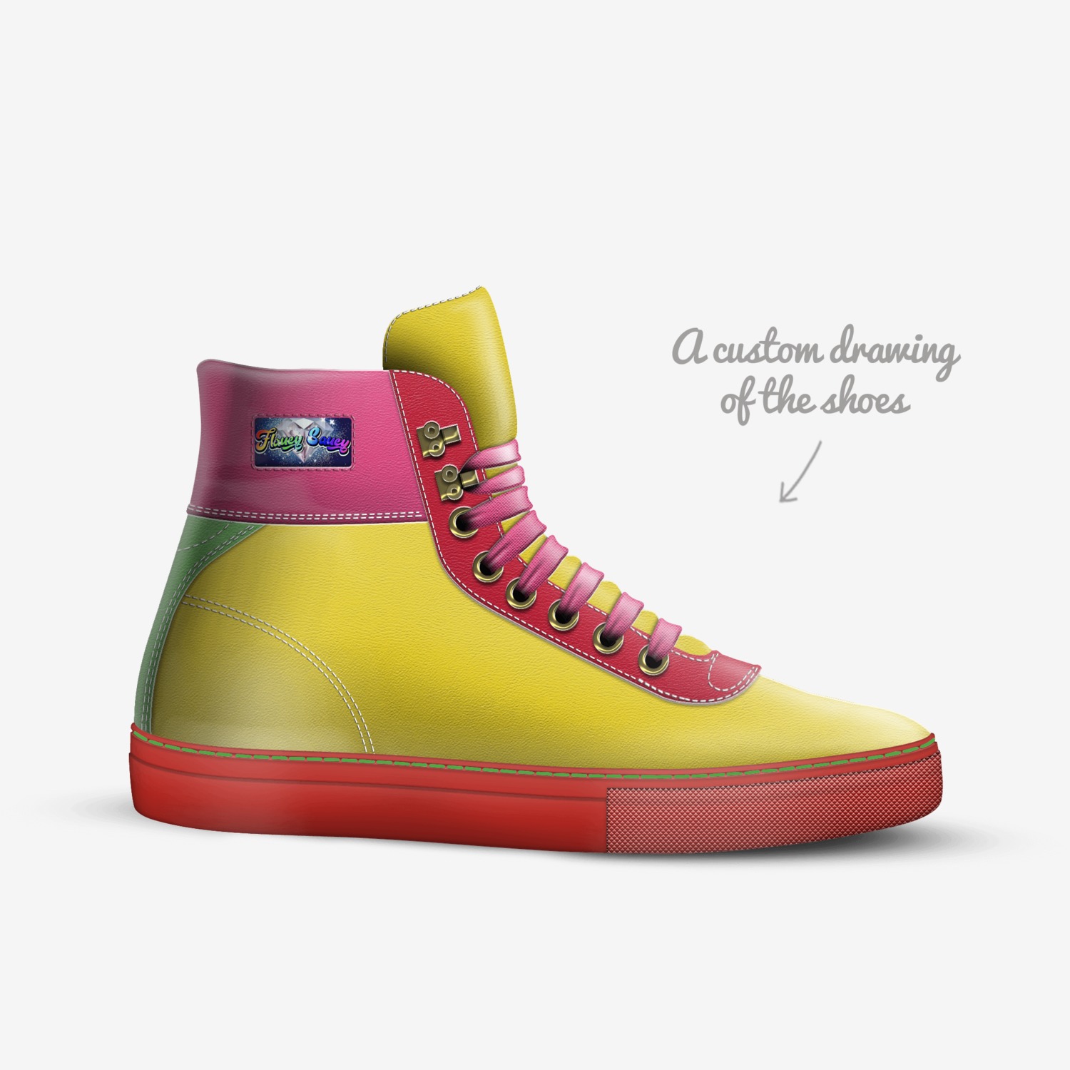 FLAUCY SAUCY custom made in Italy shoes by Ahshaki Gibson | Sketch view