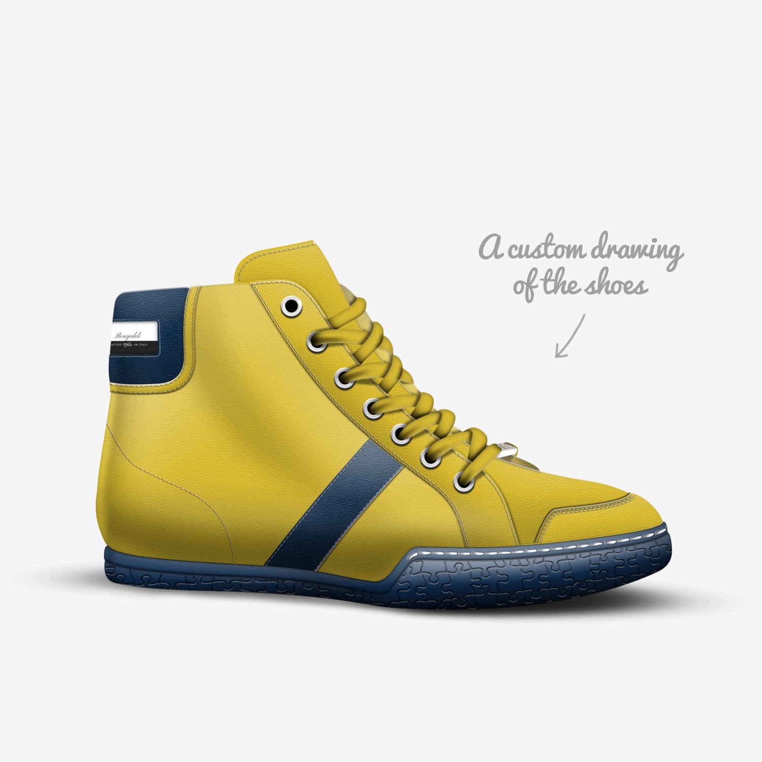 Benzedek custom made in Italy shoes by Benson Singh Bhamra | Sketch view