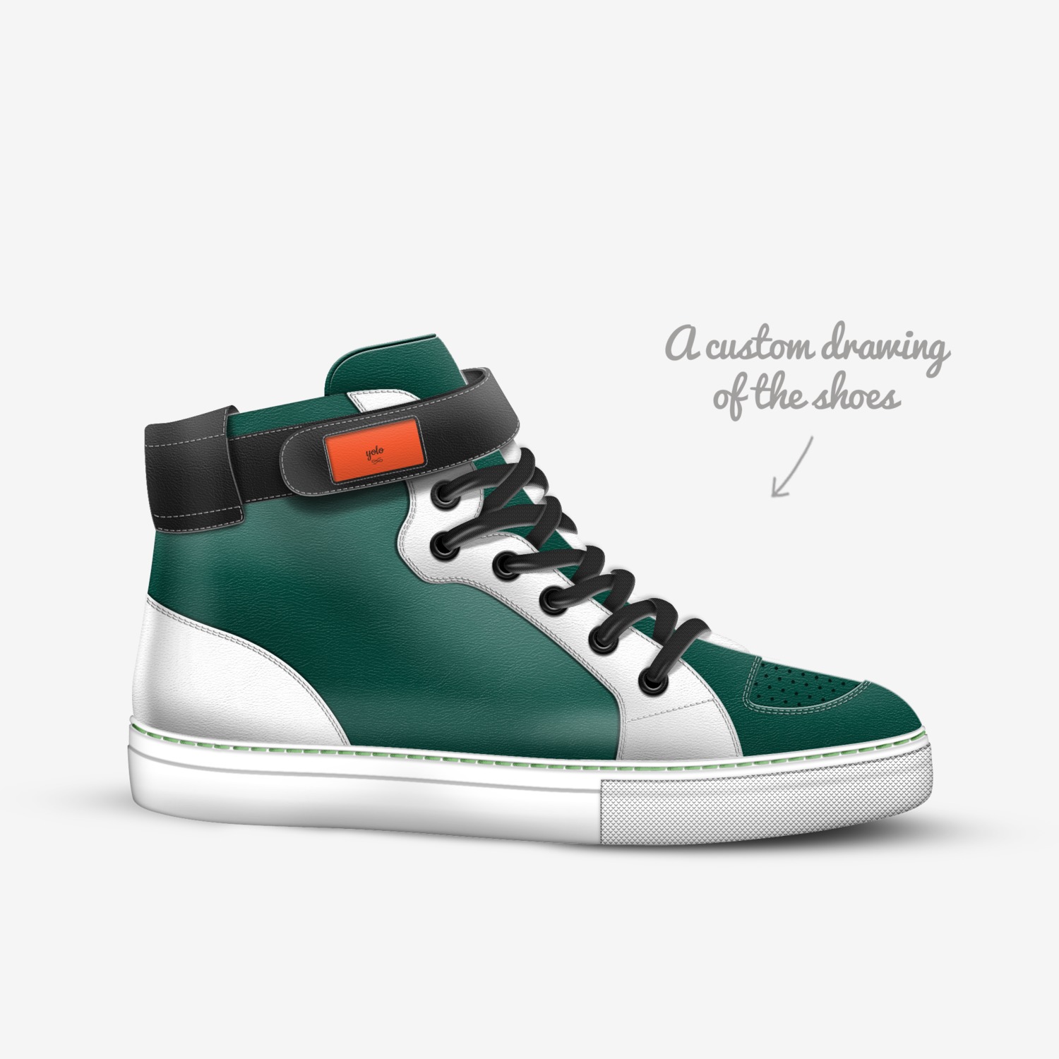 yolo custom made in Italy shoes by Charles Morgan | Sketch view