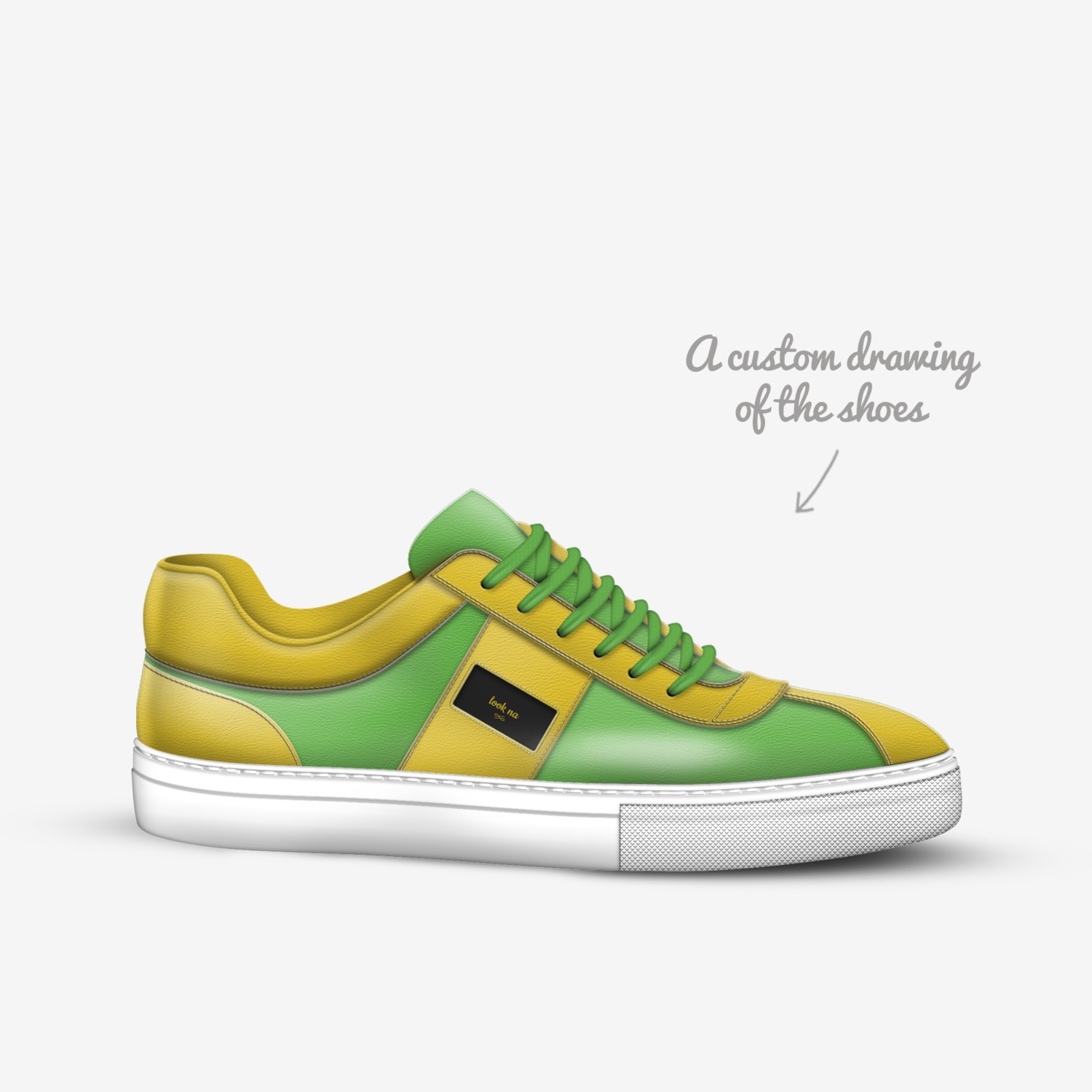 look na custom made in Italy shoes by Keyon Douglas | Sketch view