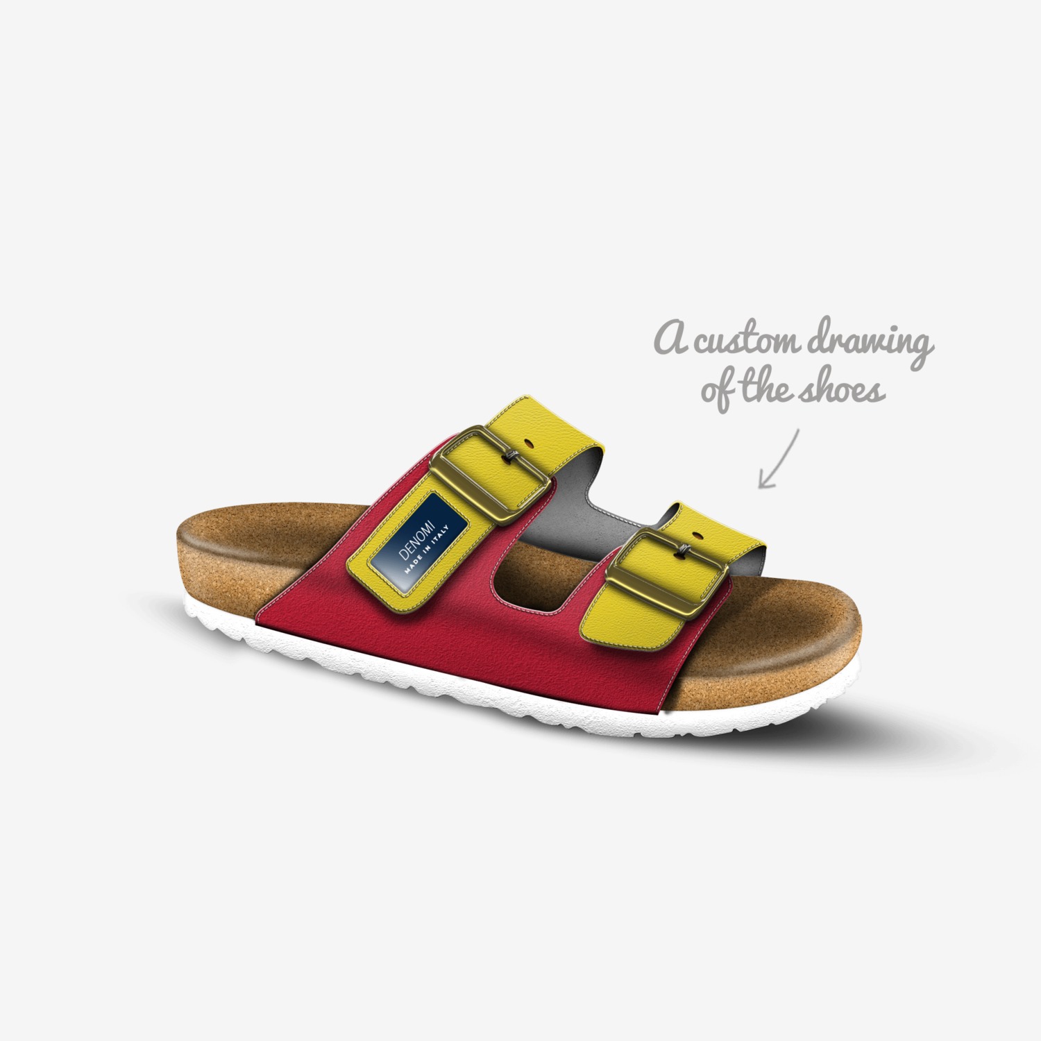 DENOMI custom made in Italy shoes by Derrick Kithome | Sketch view