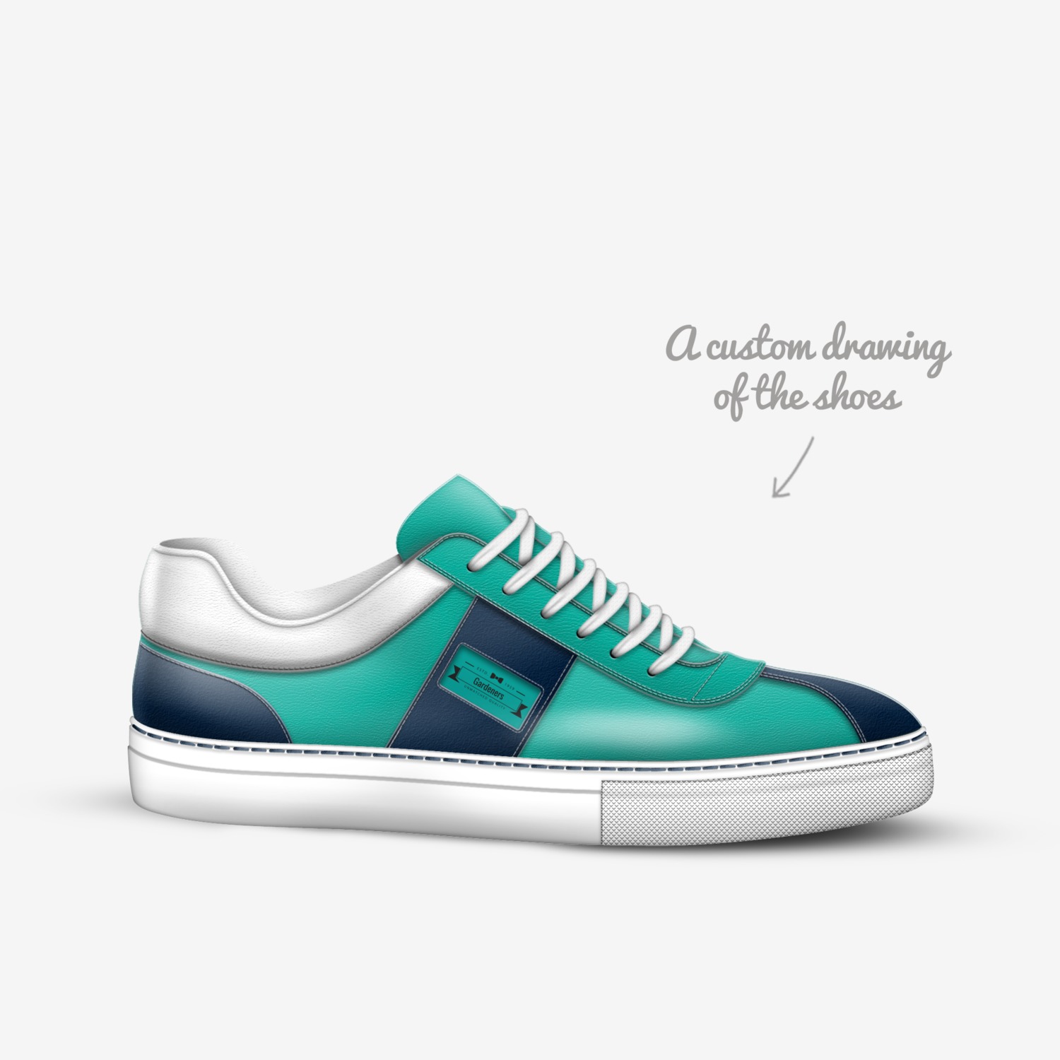 Gardeners custom made in Italy shoes by Xalo Incorporated | Sketch view