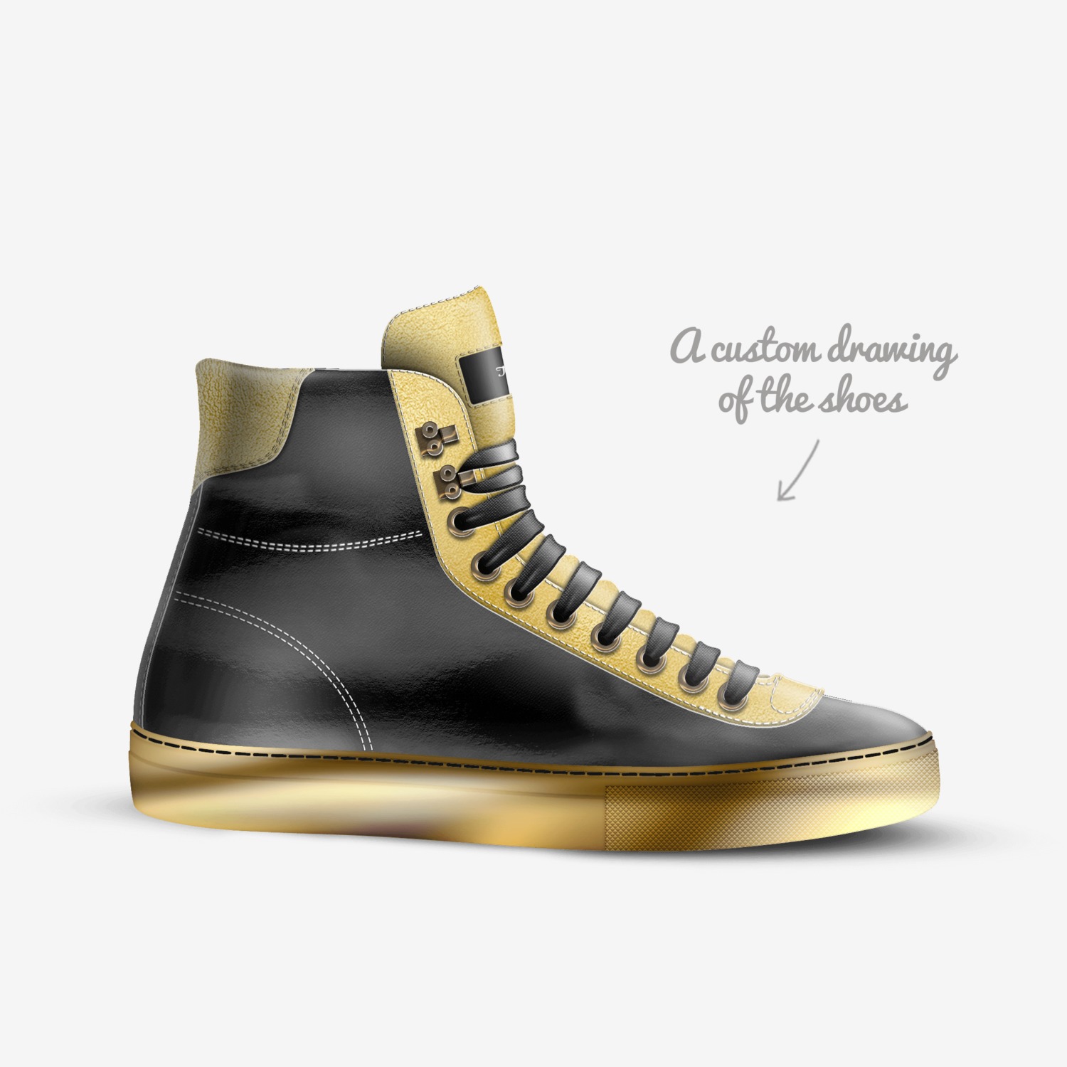 The Flames custom made in Italy shoes by James Pittman | Sketch view