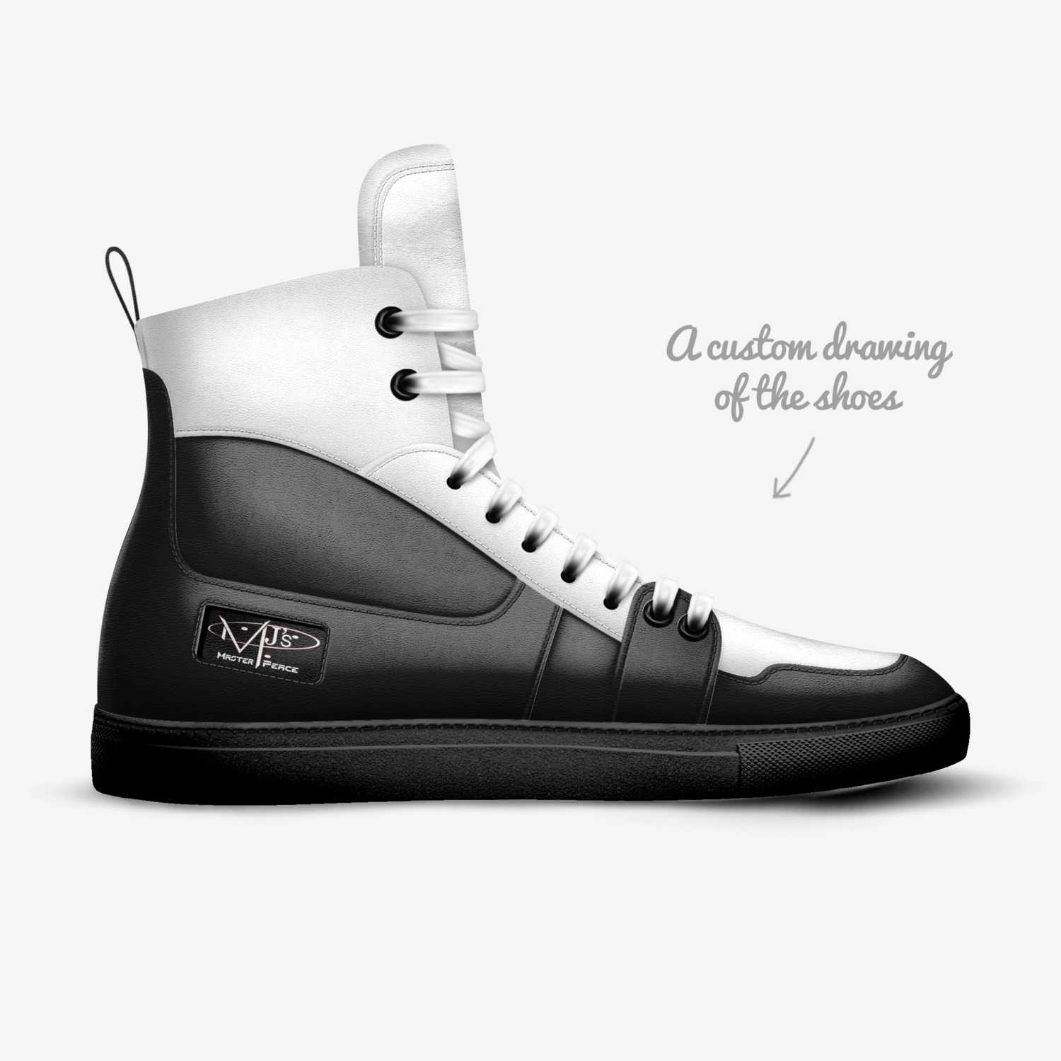 MVP's-M.J. Pop Top custom made in Italy shoes by Michael Porter | Sketch view