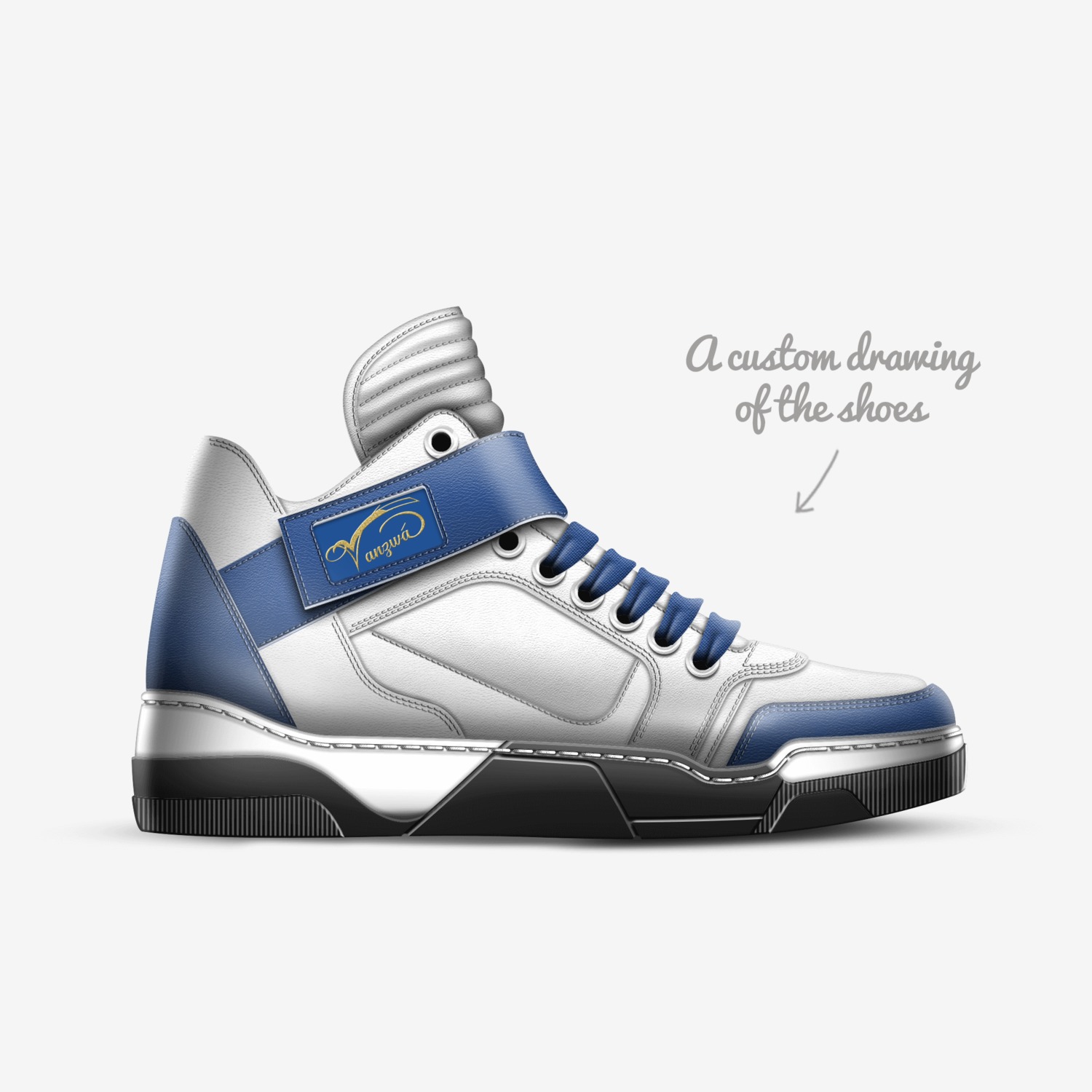 Vanzwá custom made in Italy shoes by Michael vanzandt | Sketch view