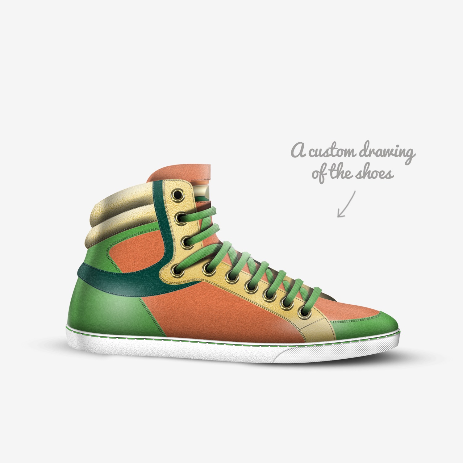 Legends R Super custom made in Italy shoes by Nsf Radio Inc. | Sketch view