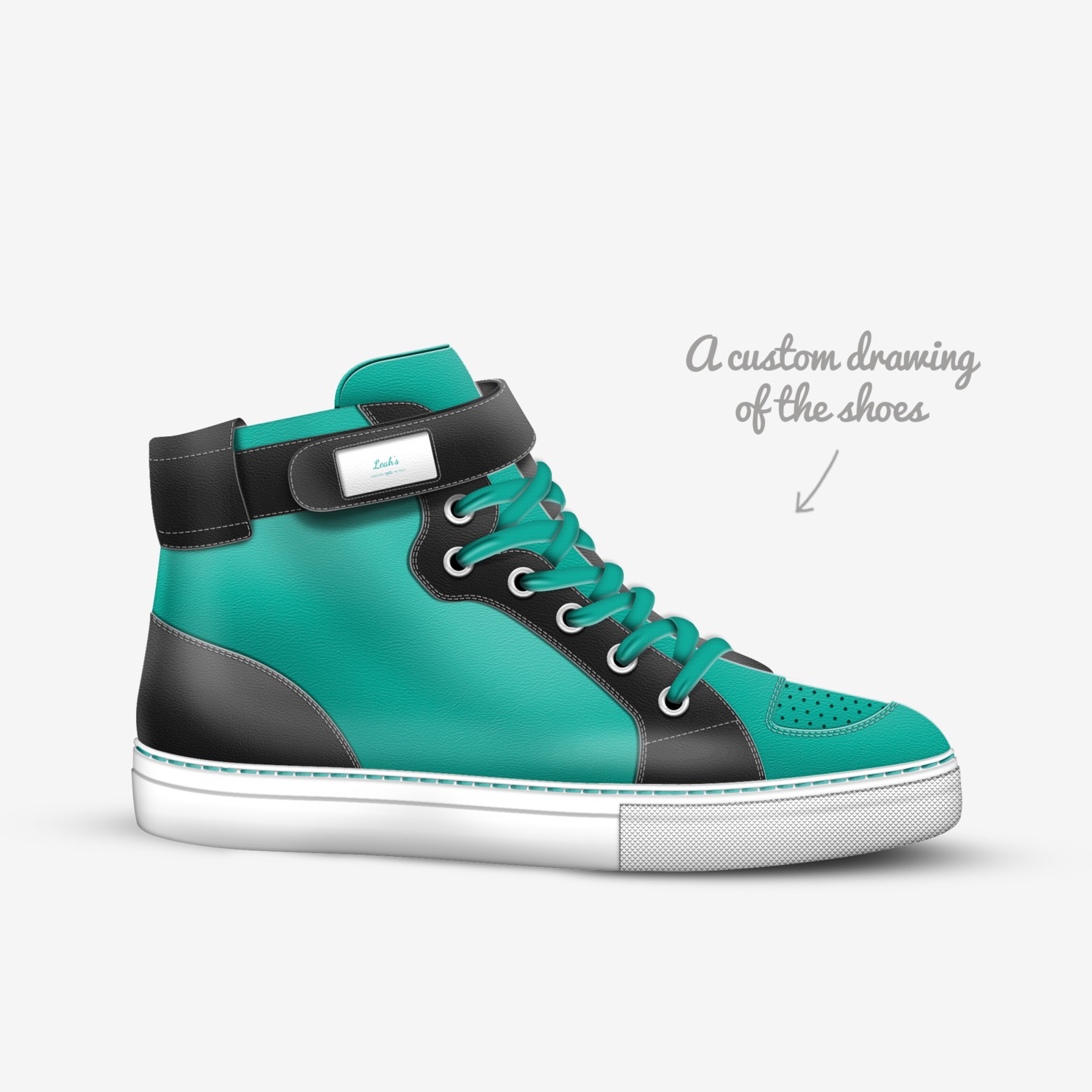 Leah's custom made in Italy shoes by Leah Beckford | Sketch view