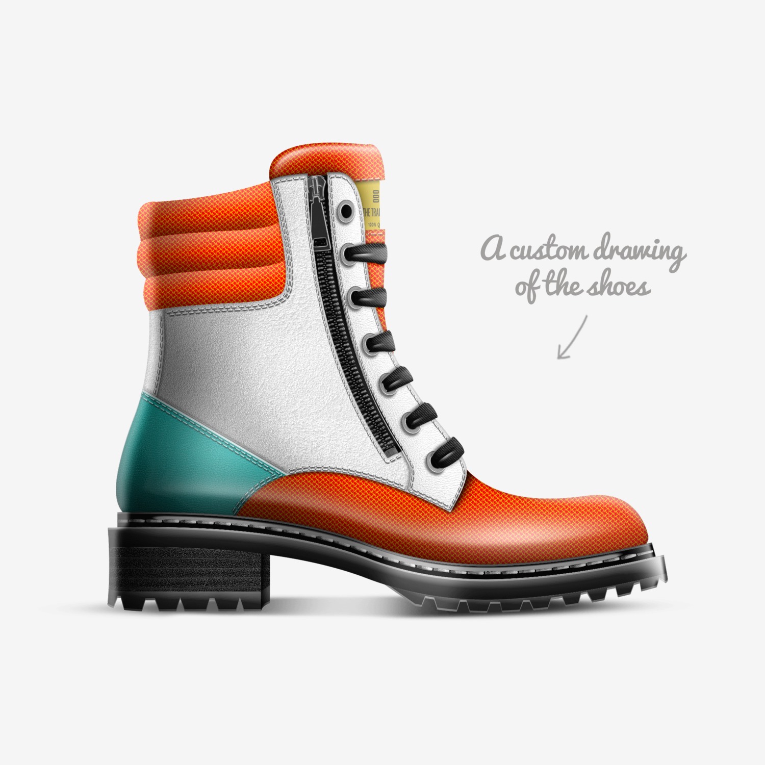 The trailblazer custom made in Italy shoes by Vasiliki Papadopoulos | Sketch view