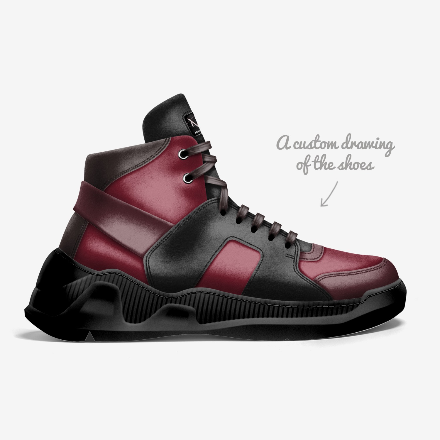 MERCmouth V1.2-LTR custom made in Italy shoes by Michael Porter | Sketch view