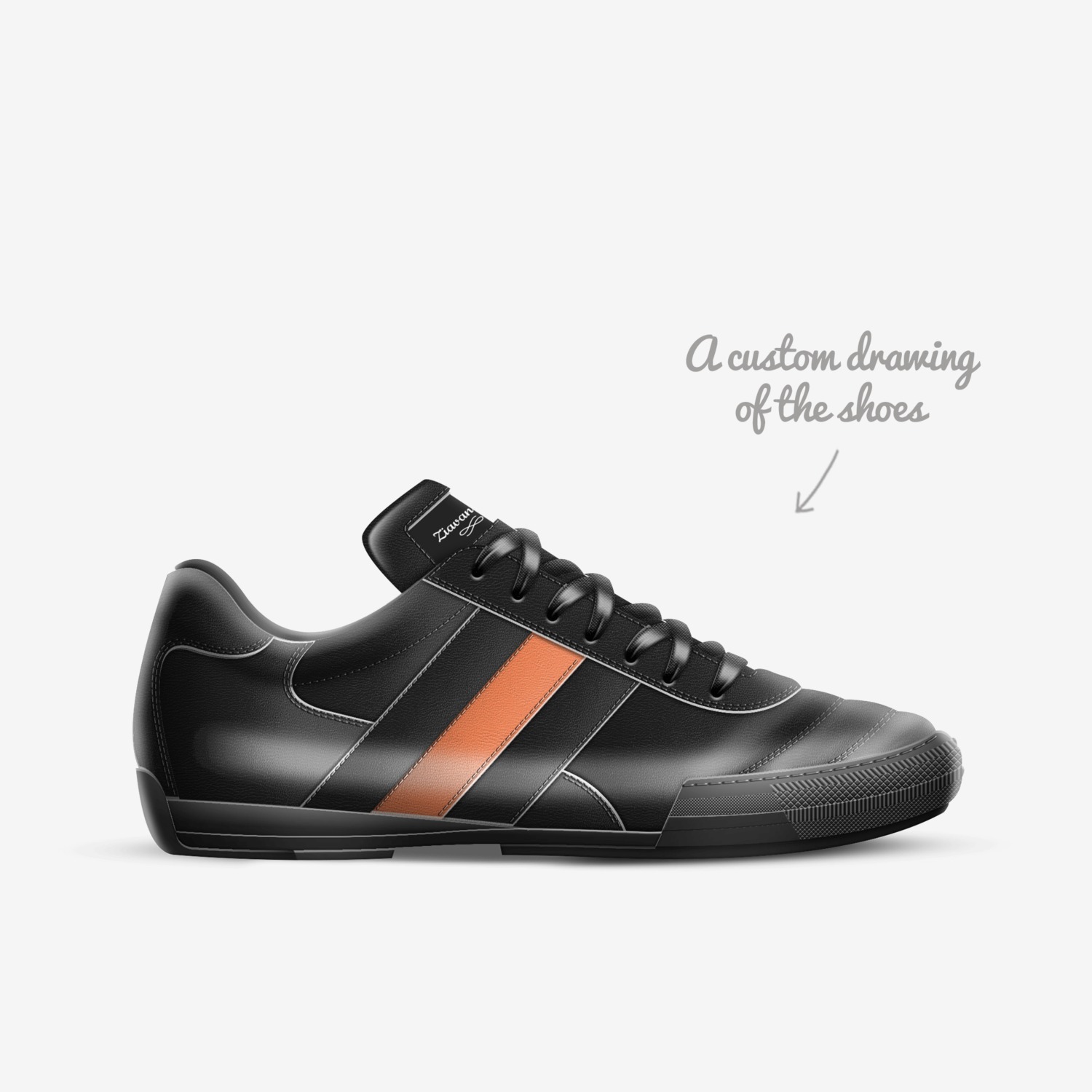 Ziavanchi custom made in Italy shoes by Shaundrea And Bobby Howell | Sketch view