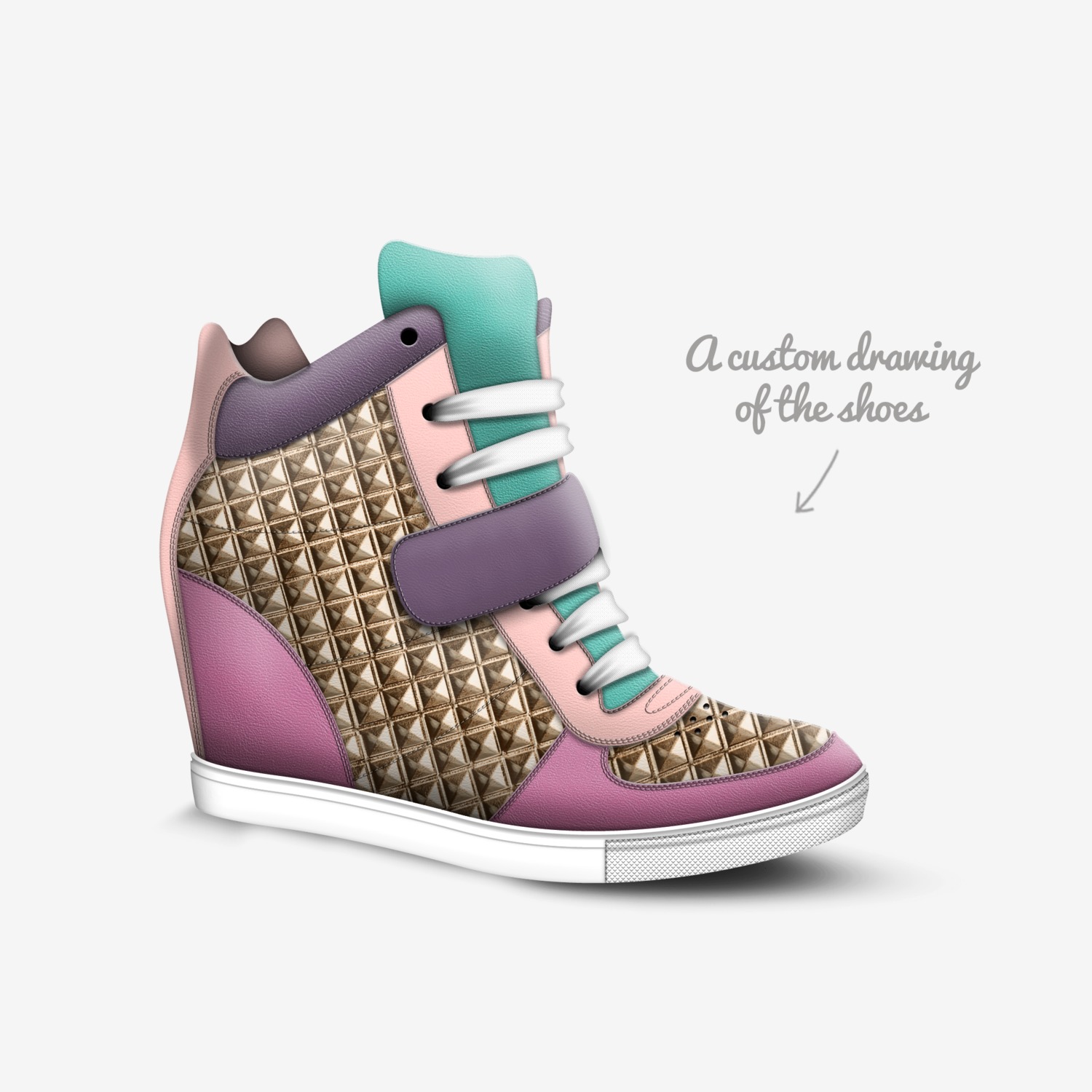 Kenosha's  custom made in Italy shoes by Dangela K Ferguson | Sketch view