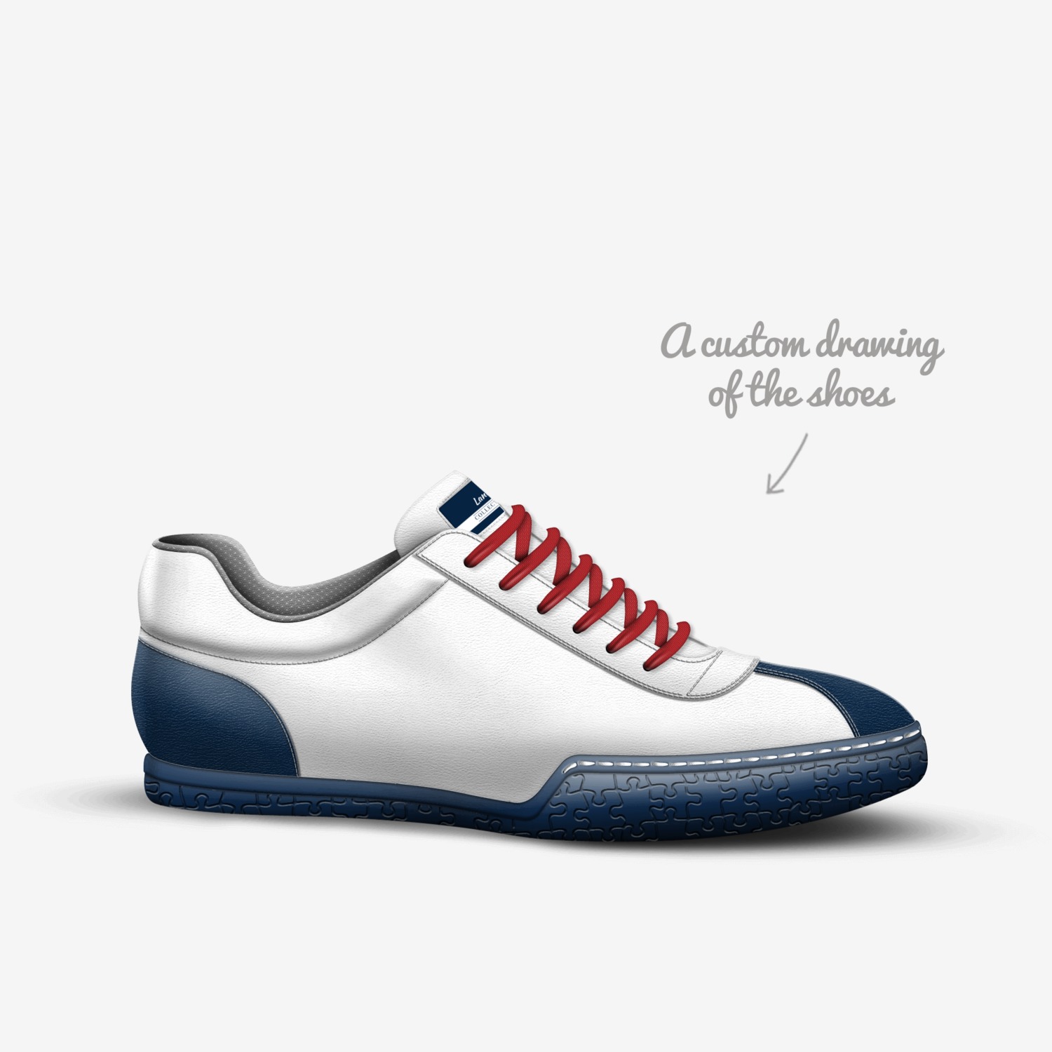 Lane custom made in Italy shoes by Delano Sanders | Sketch view