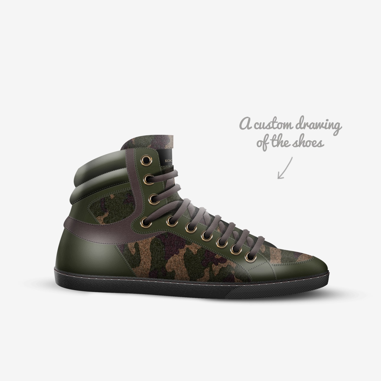 FUEGO  H2O custom made in Italy shoes by Brandon Cosme | Sketch view