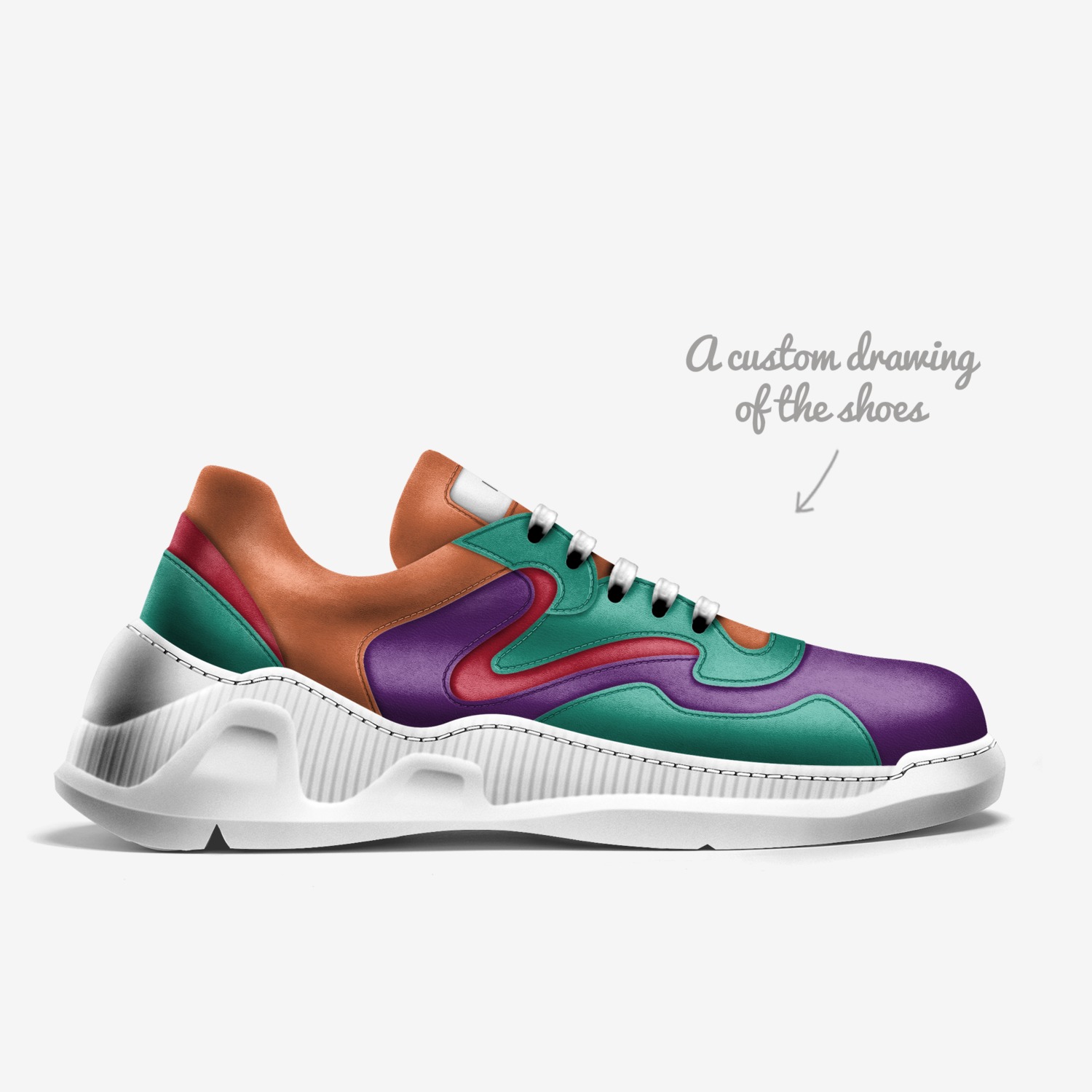Soulja Stars custom made in Italy shoes by Deandre Way | Sketch view