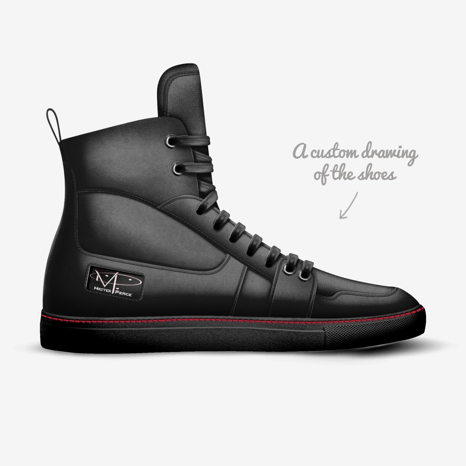 GENES1S6-SAGA-HI custom made in Italy shoes by Michael Porter | Sketch view