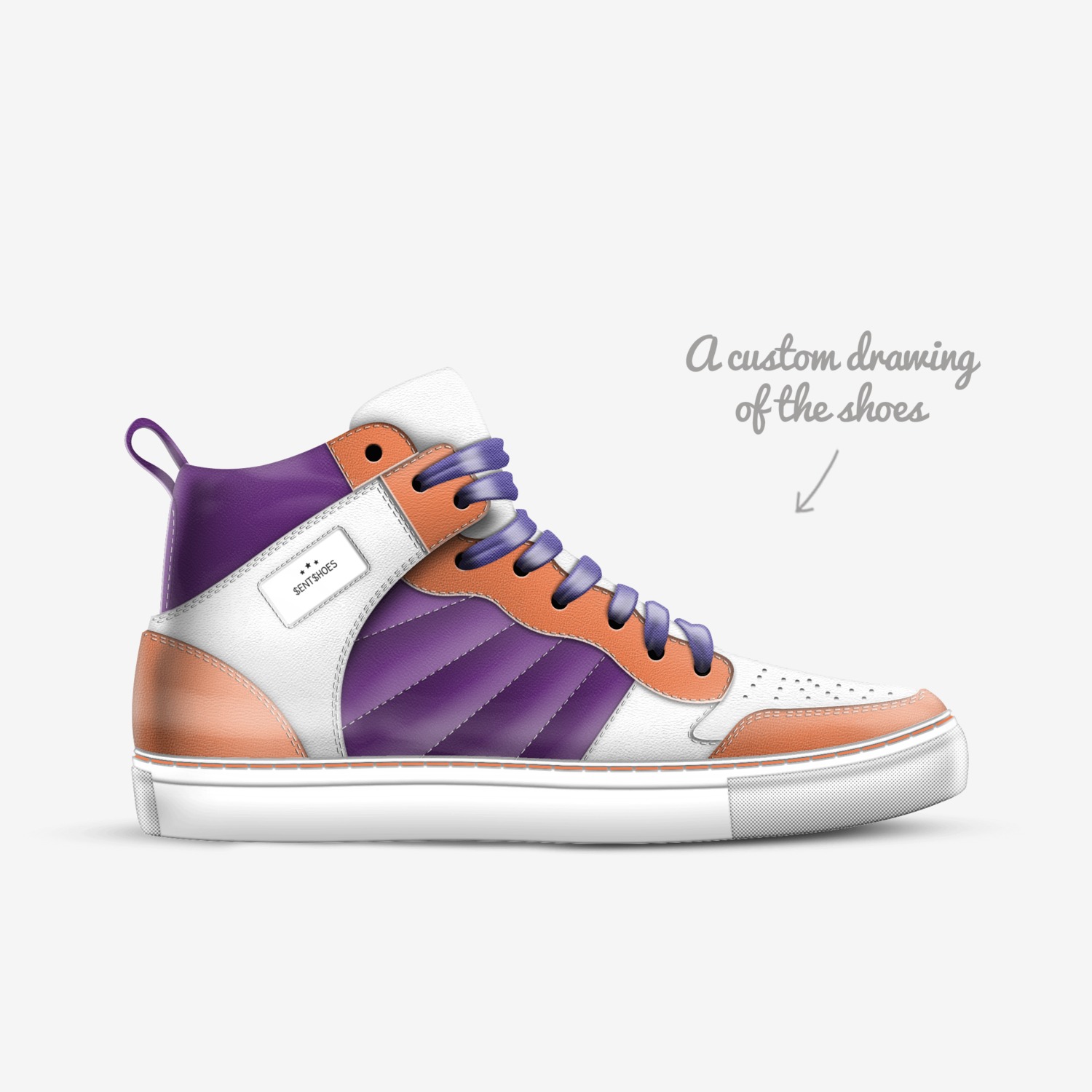 $ent$hoes  custom made in Italy shoes by Jennifer Stoddard | Sketch view