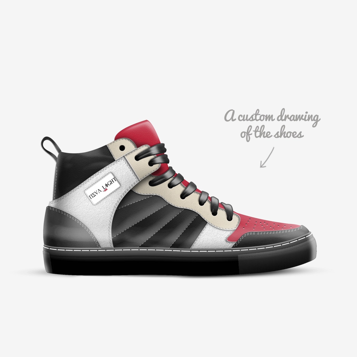 NEVA LIGHT 1's custom made in Italy shoes by Joshua Rosalejos | Sketch view