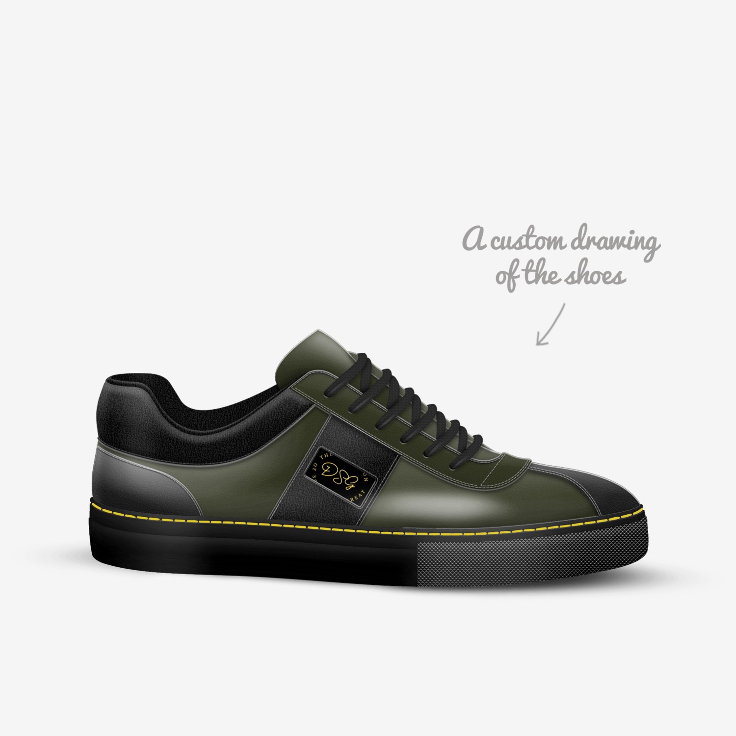 D.S.G custom made in Italy shoes by Tye Shio | Sketch view