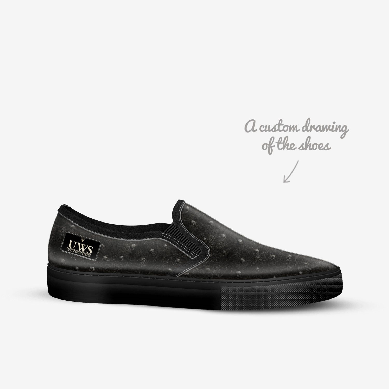6th Aves custom made in Italy shoes by Urbanwallstreet Earl | Sketch view