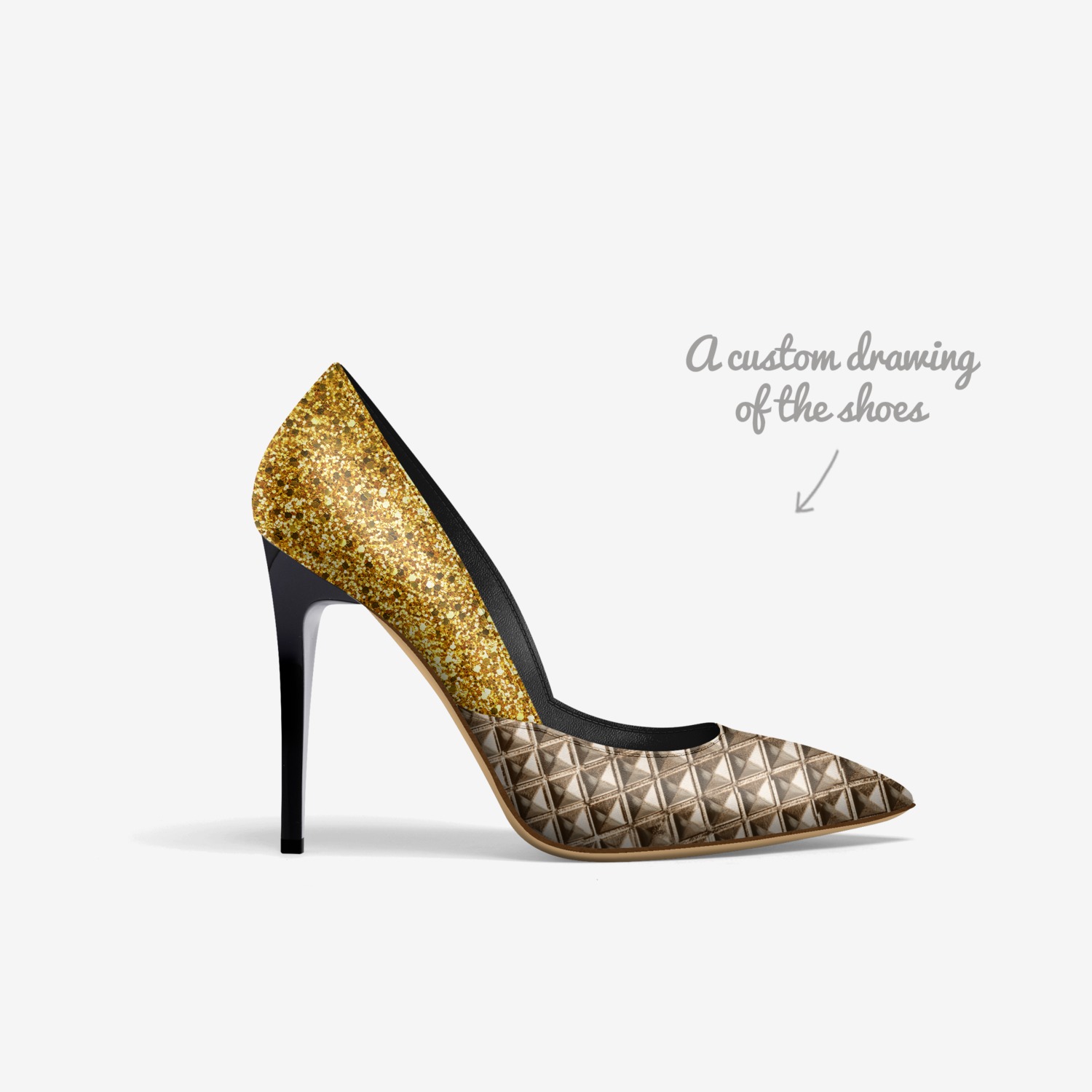 Royal Kingdom custom made in Italy shoes by Rauh Karim | Sketch view