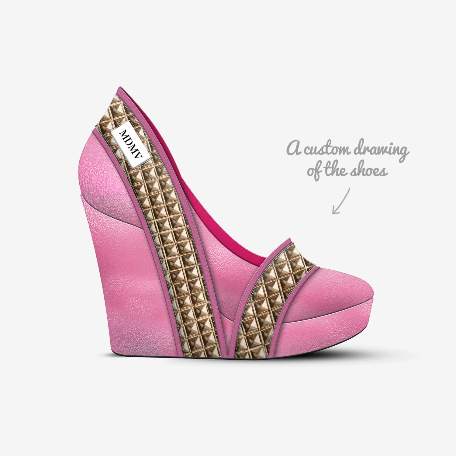 MDMV Platform custom made in Italy shoes by Mohammed Mamedov | Sketch view