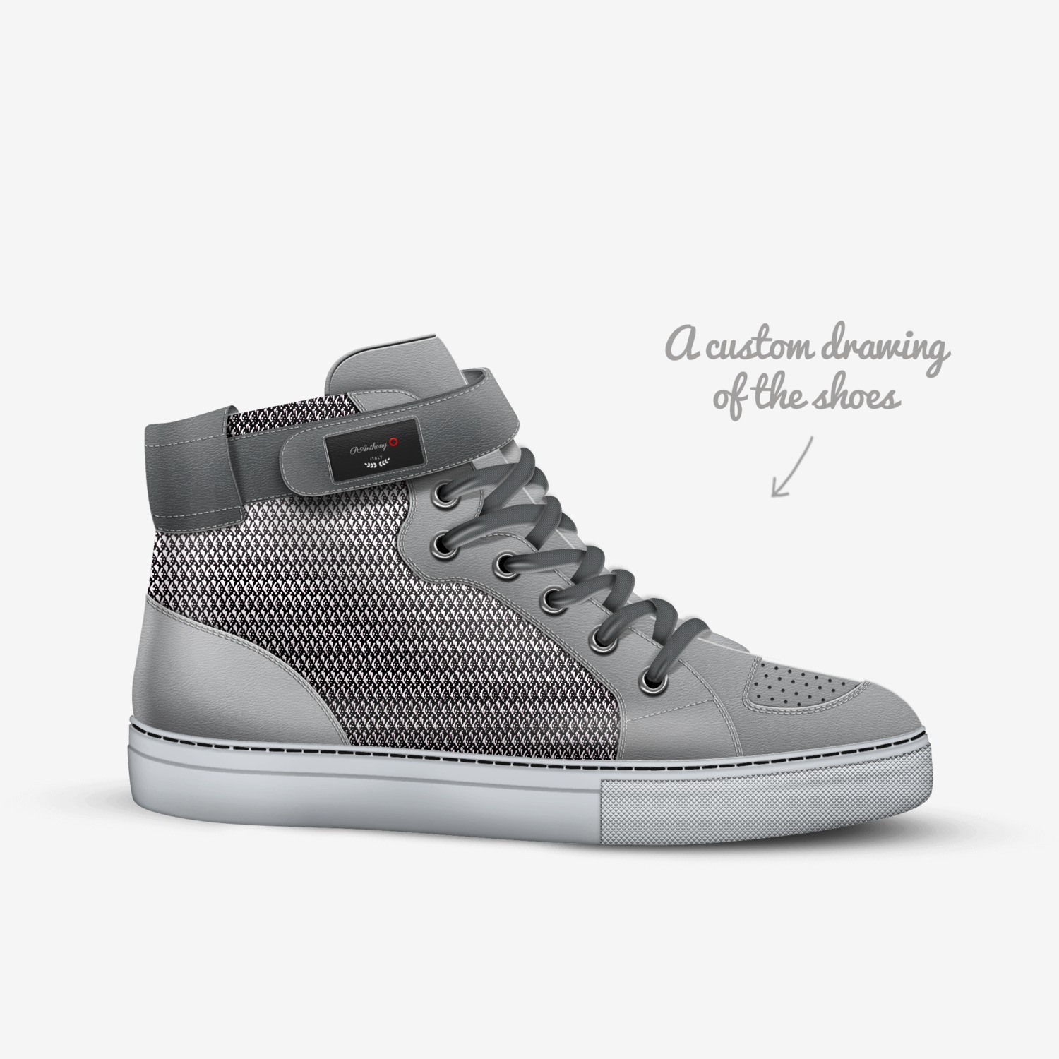KickBack’s ⭕️ custom made in Italy shoes by P Anthony Carson | Sketch view