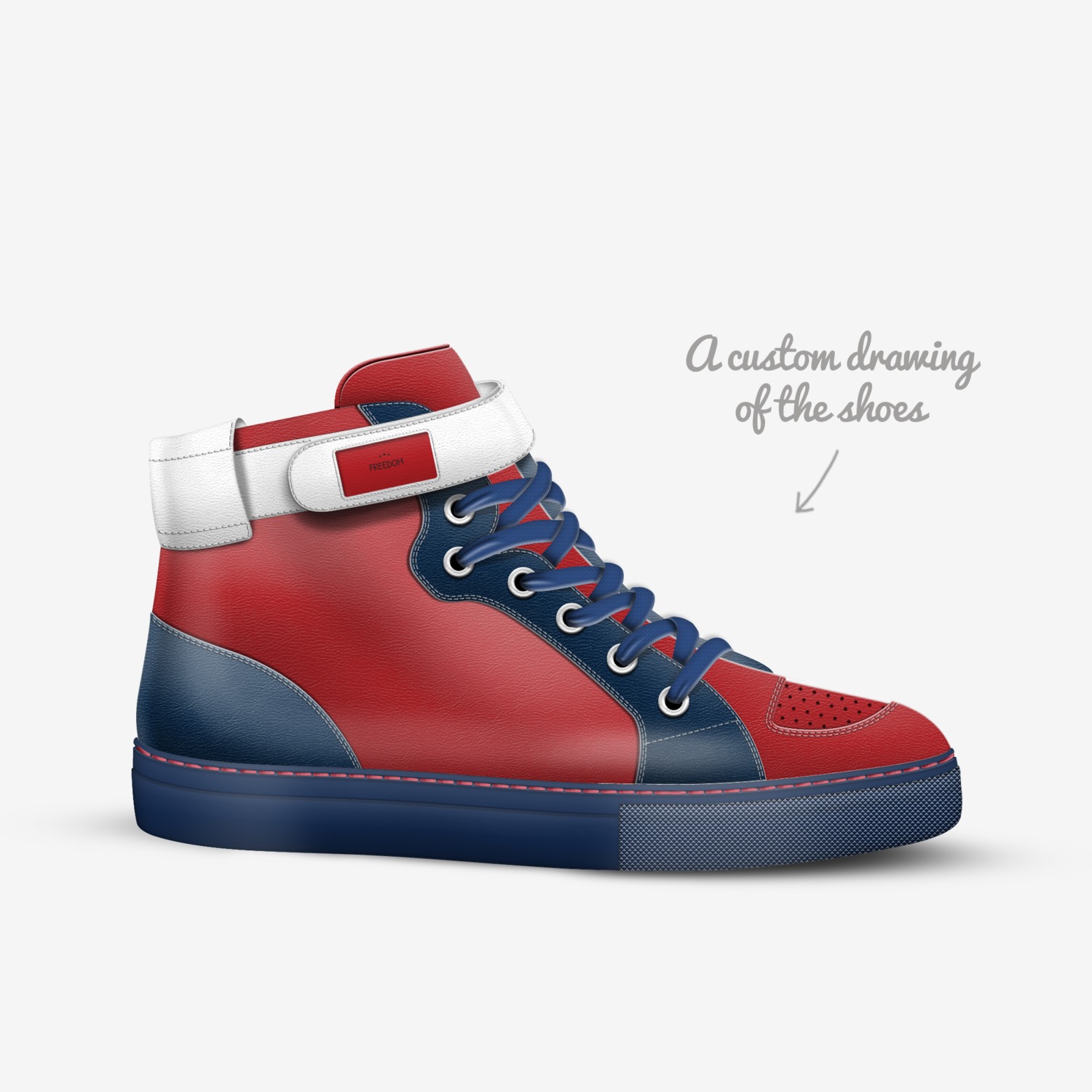 freedom custom made in Italy shoes by Charles Morgan | Sketch view