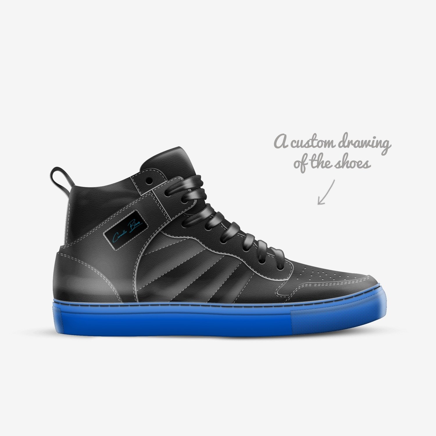 Ciarmello Blues custom made in Italy shoes by Limitless Kicks | Sketch view