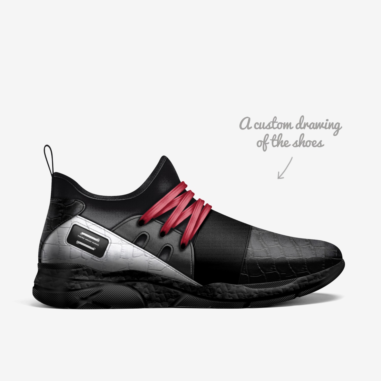 YOUNG MEIAV FUEGO custom made in Italy shoes by Preston S January | Sketch view