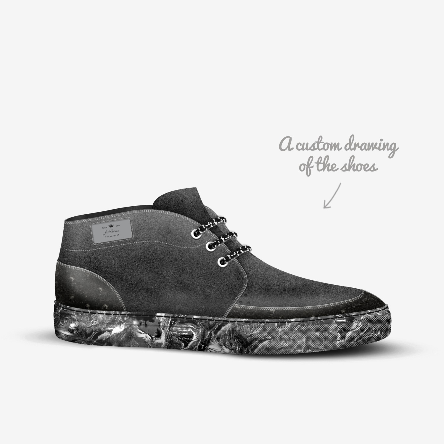 JaLeons custom made in Italy shoes by Julia H.m. | Sketch view